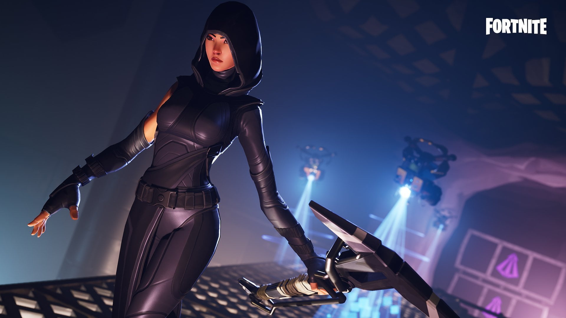 clothing, beautiful woman, Fortnite, arts culture and entertainment, communication, Video Game, women, adult, Fortnite Battle Royale, illuminated, indoors, HD Wallpaper