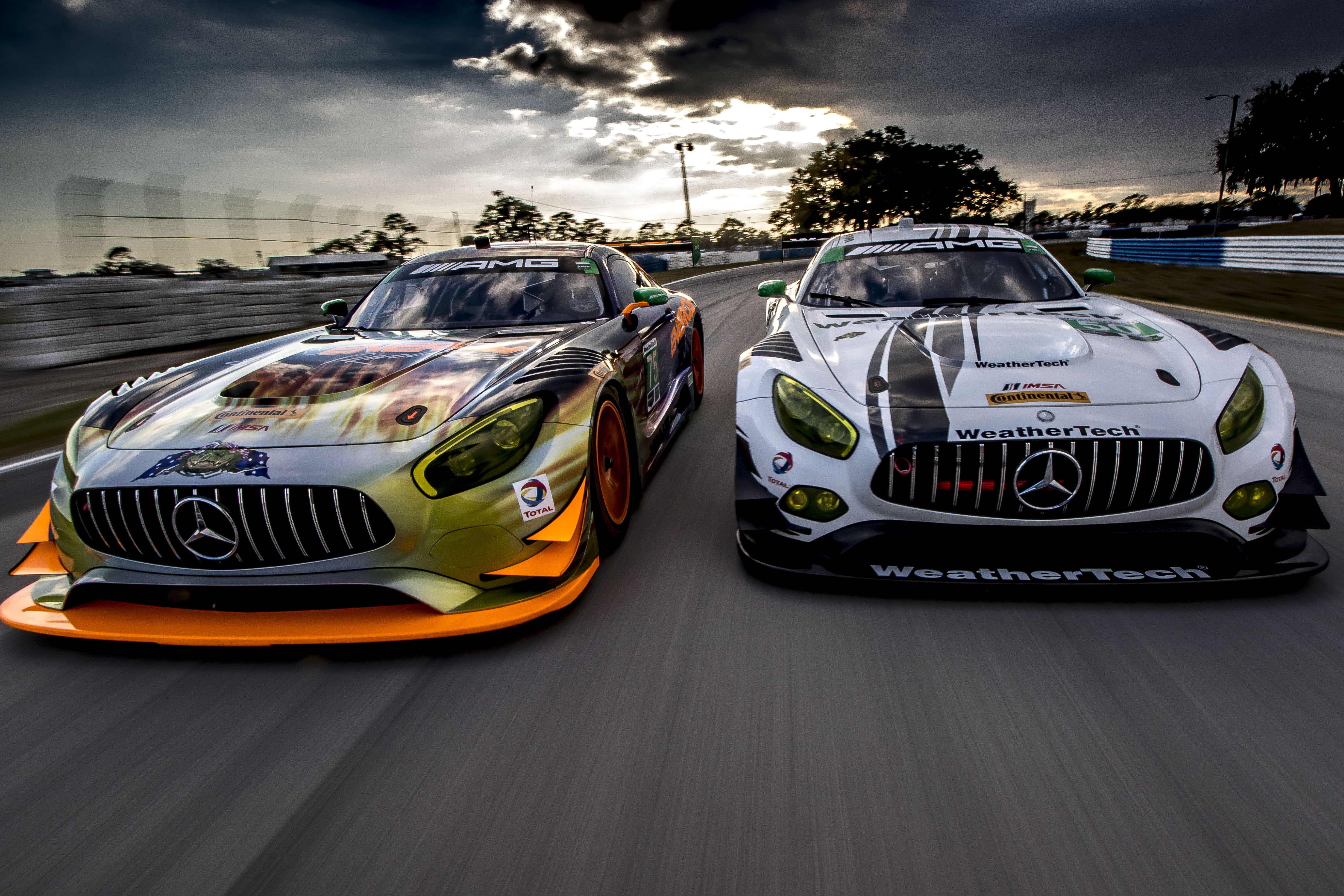 Sebring Raceway, 4K, 4K, Mercedes-AMG GT3, HD Wallpaper