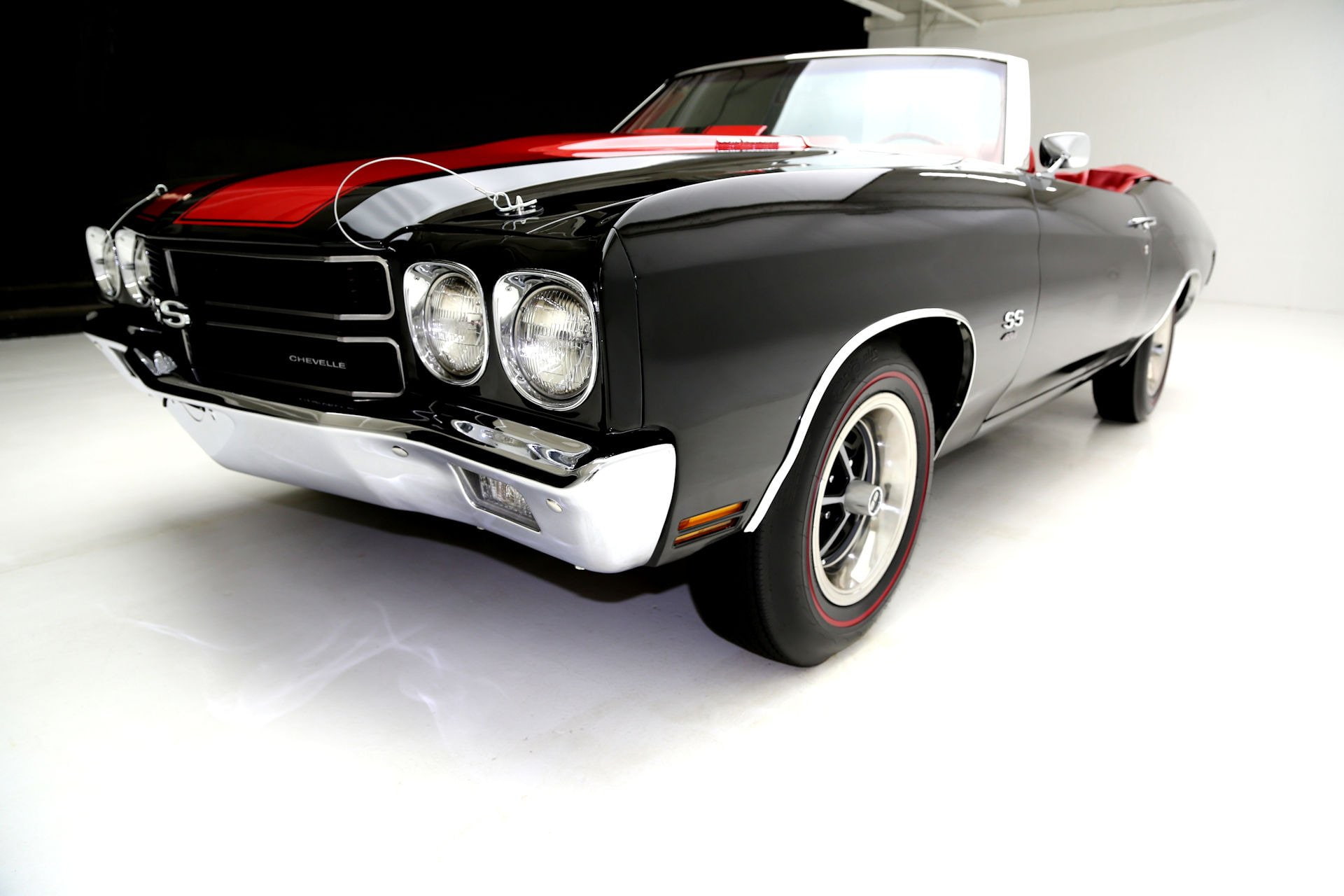 cars, chevelle, black, convertible, 1970, chevrolet, (ss), 1080P, HD Wallpaper