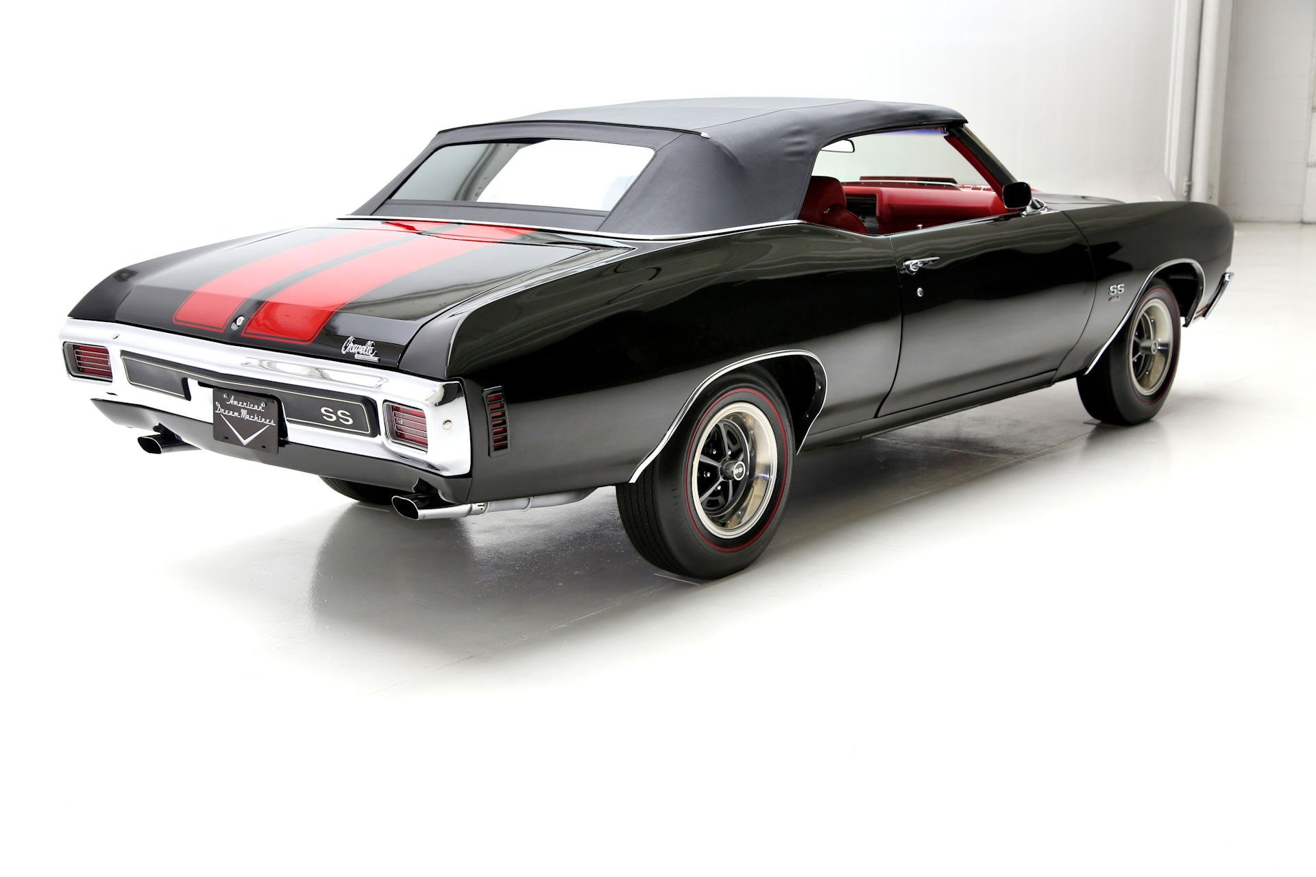 1080P, chevrolet, (ss), 1970, chevelle, convertible, black, cars, HD Wallpaper