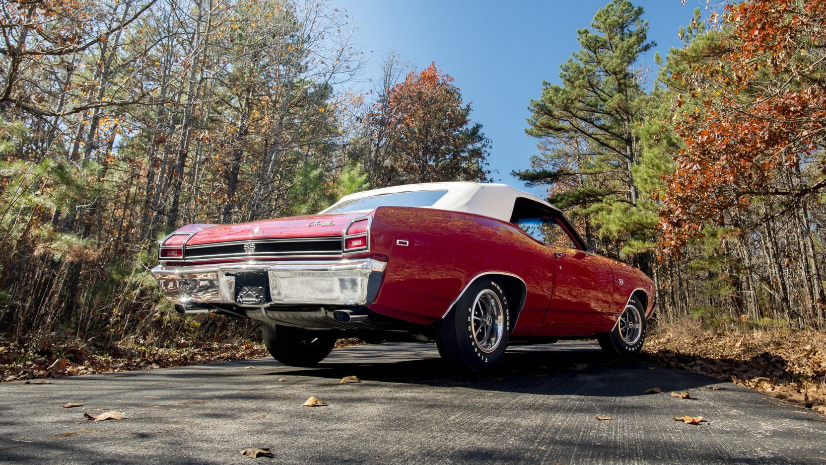 convertible, 720P, 1969, red, chevrolet, (ss), 396, chevelle, cars, HD Wallpaper