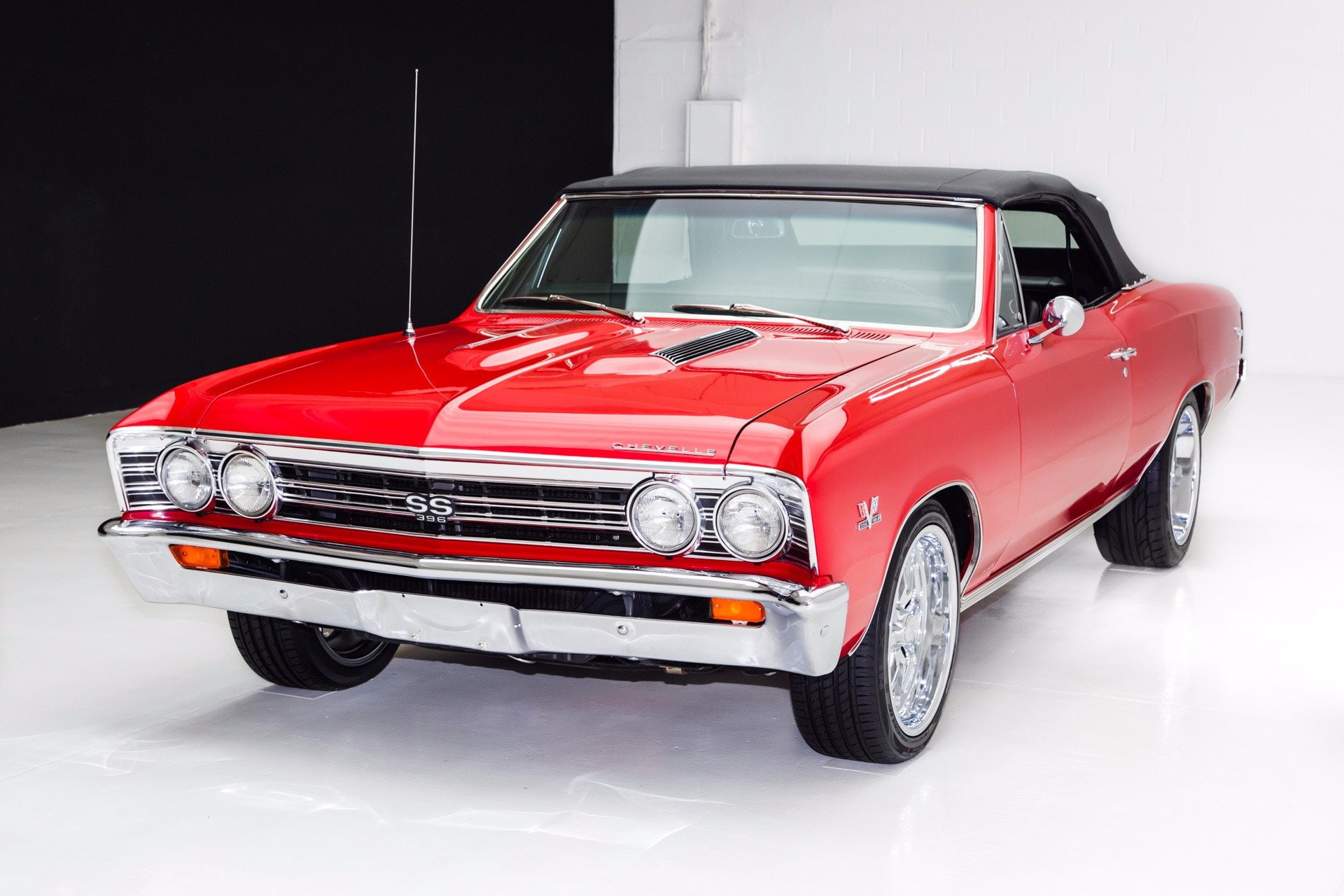 chevrolet, convertible, 396, 1080P, chevelle, (ss), 1967, cars, red, HD Wallpaper