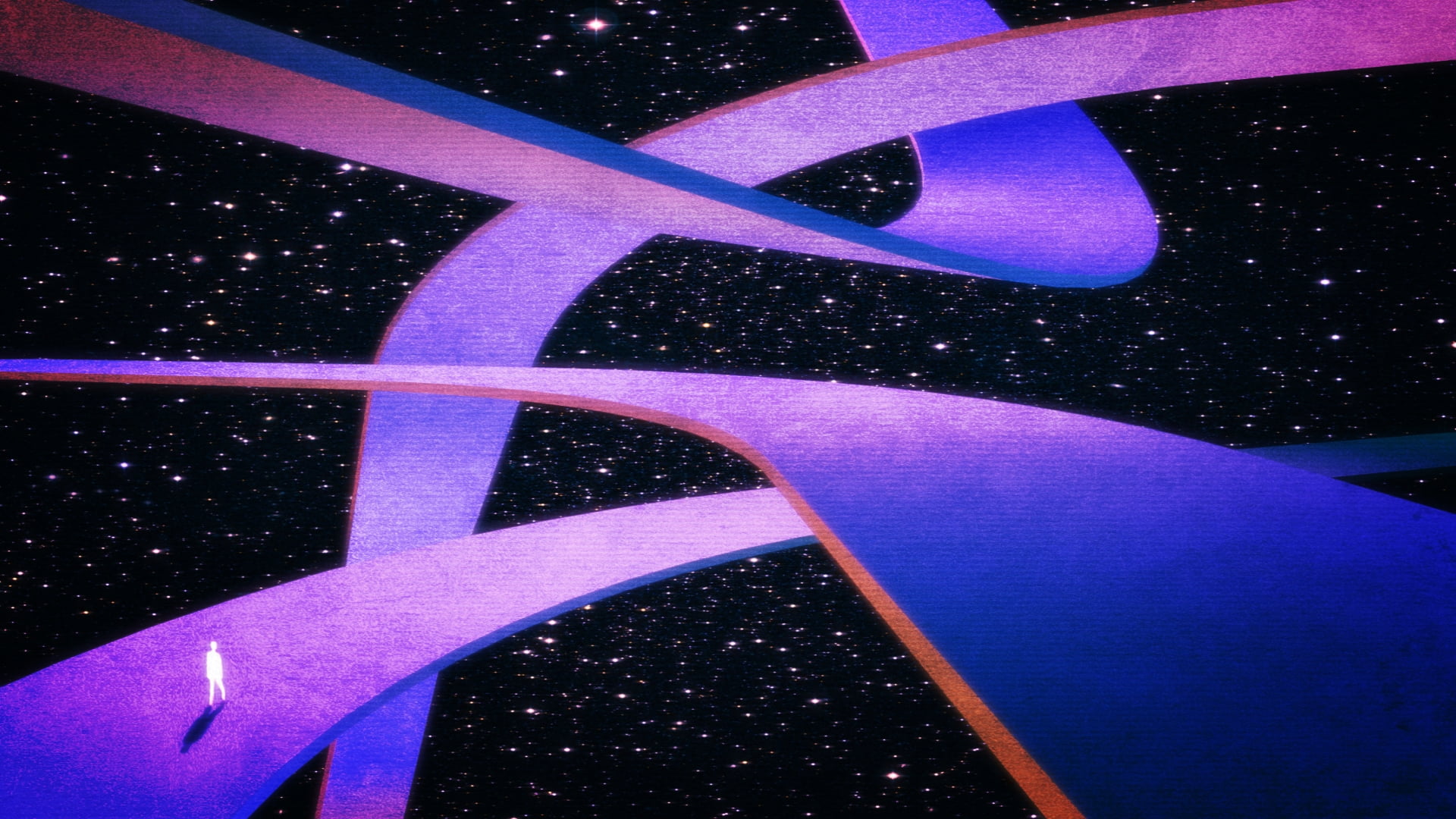 vaporwave, space, 1080P, HD Wallpaper