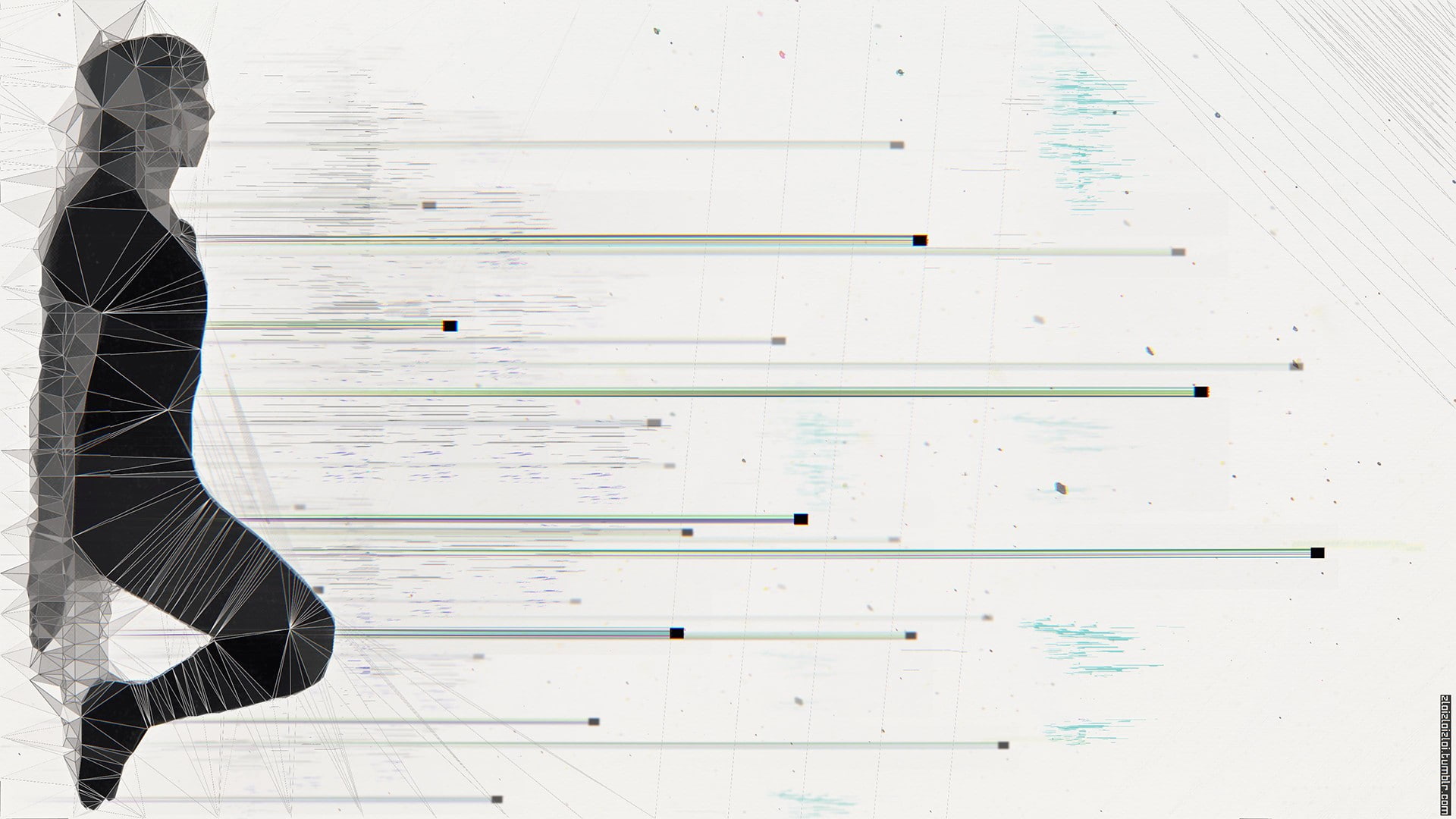 glitch art, 1080P, abstract, digital art, HD Wallpaper
