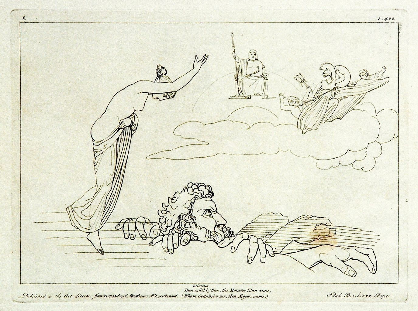 John Flaxman, 720P, painting, Greek mythology, artwork, Tommaso Piroli, The Hekatonkheires, HD Wallpaper