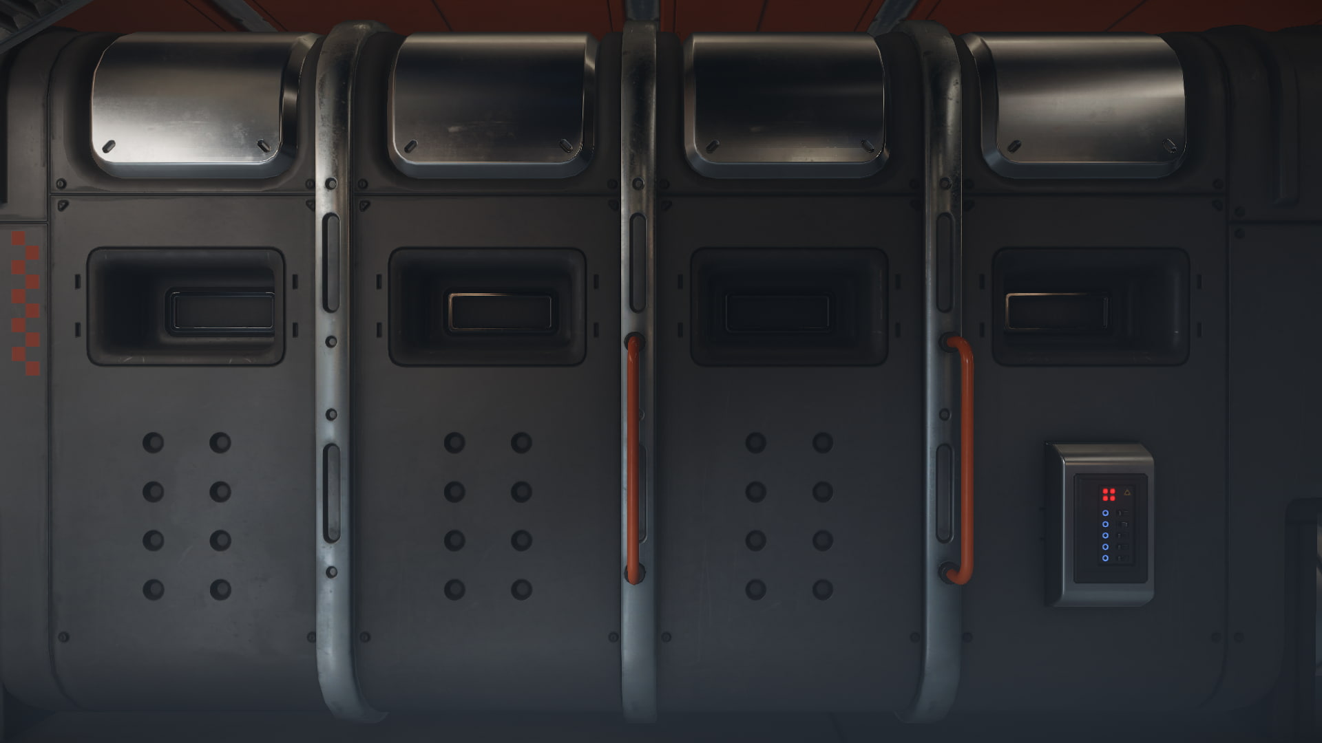 1080P, close-up, control, safety, metal, push button, electrical equipment, in a row, Star Citizen, technology, electricity, control panel, full frame, HD Wallpaper