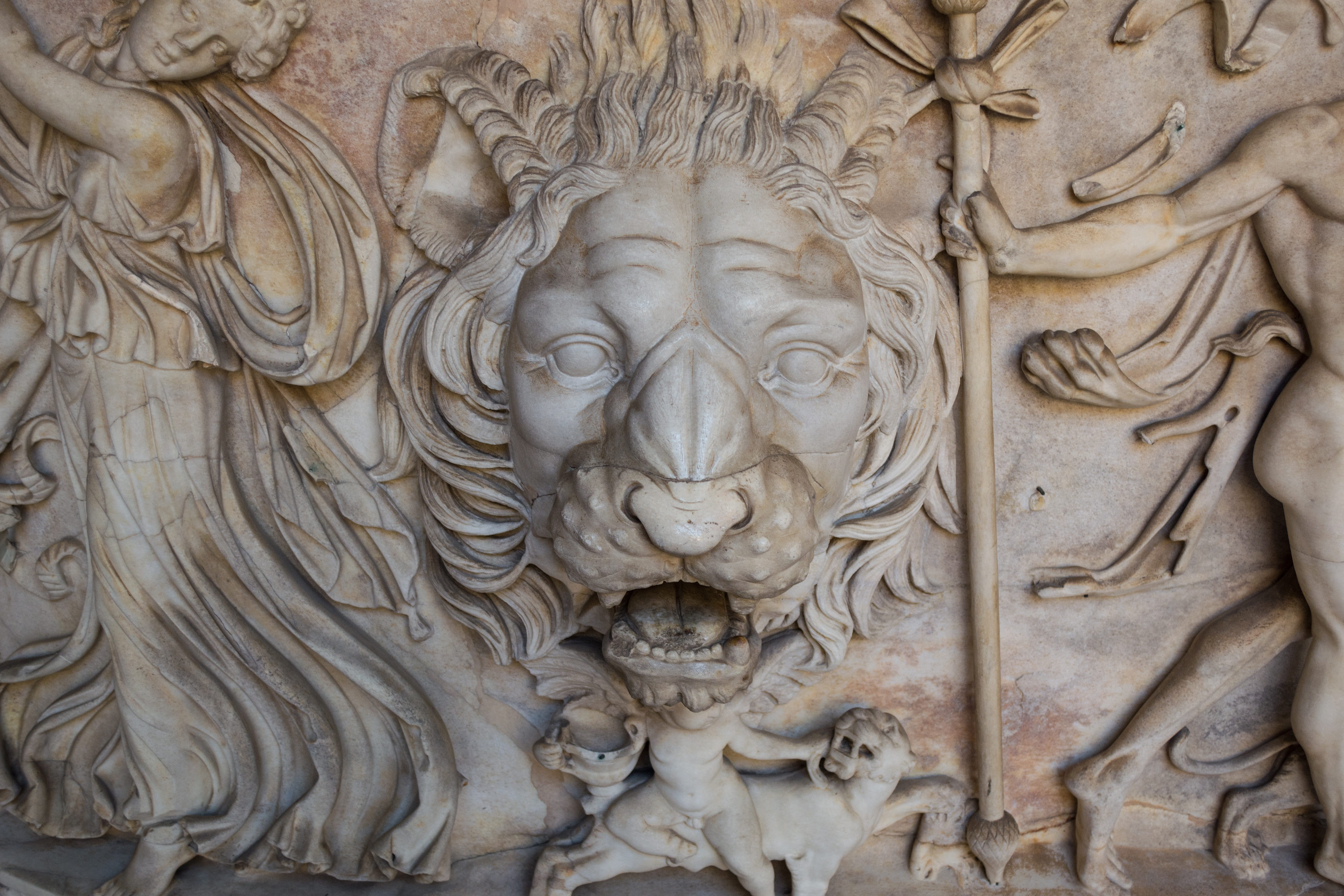 leo, backgrounds, bas relief, craft, ornate, Vatican, human representation, Bath, female likeness, close-up, detail, Museum, pattern, history, the vatican, HD Wallpaper