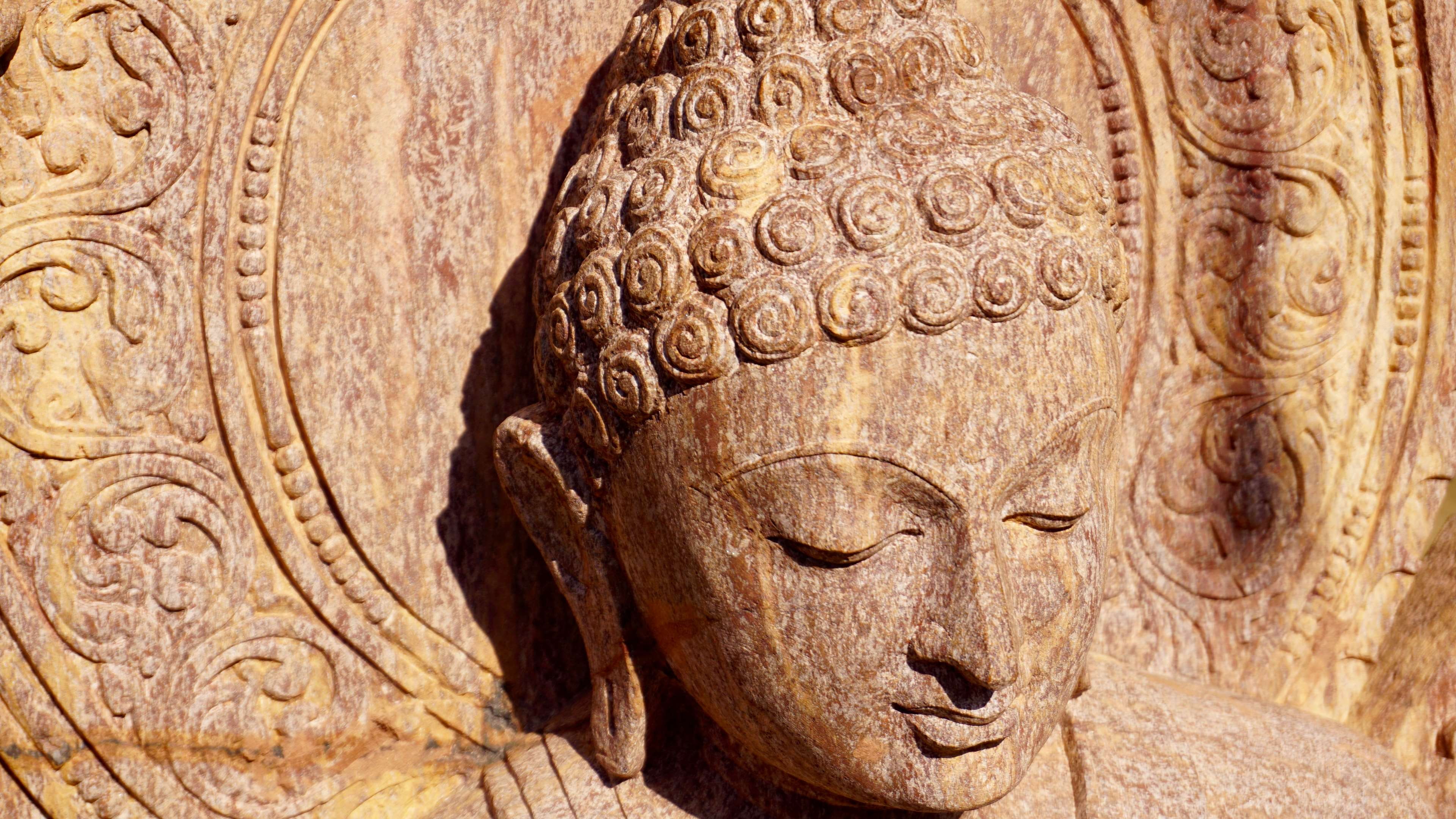 stone, built structure, statue, art and craft, face, archaeology, craft, close-up, carving - craft product, wisdom, peace, place of worship, human representation, HD Wallpaper