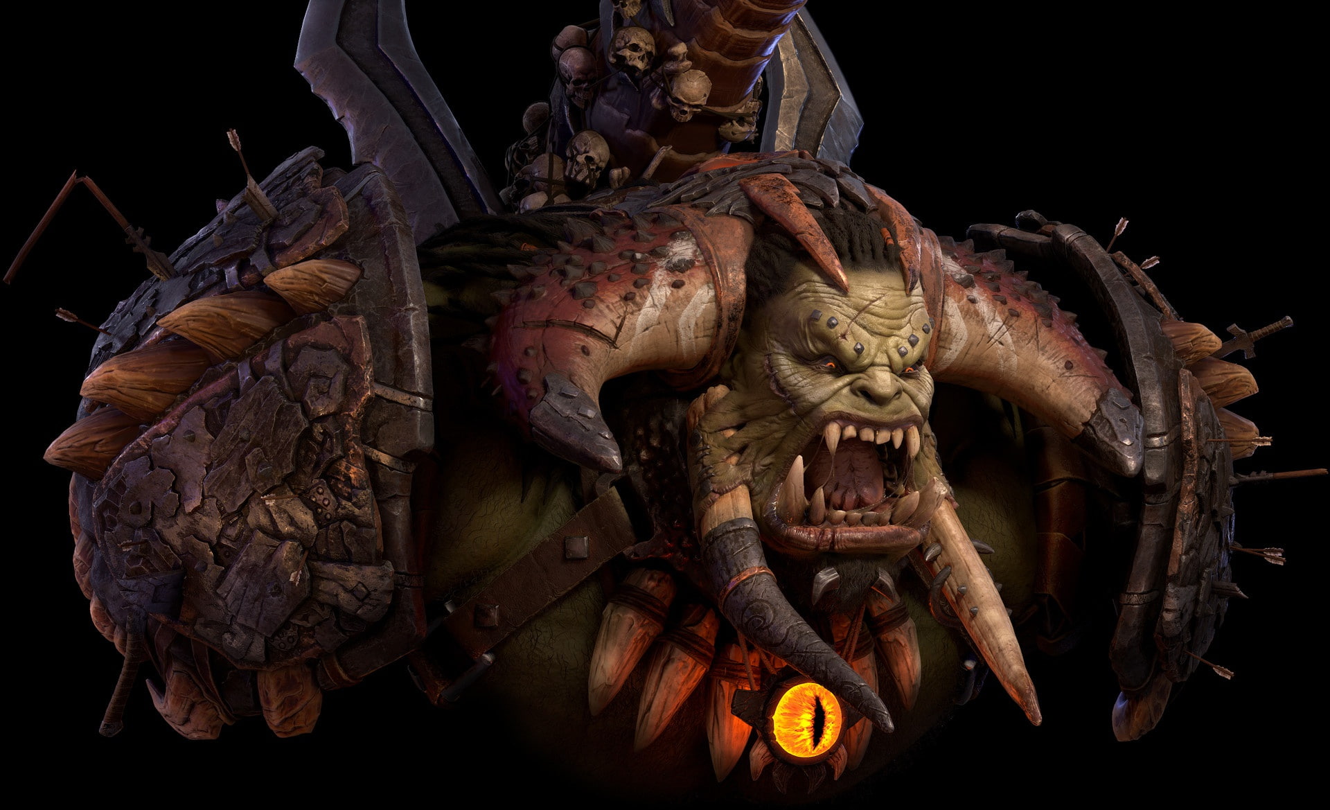 ORC BUST, Alexander Stepanchikov, fantasy, 1080P, Orc, art, HD Wallpaper