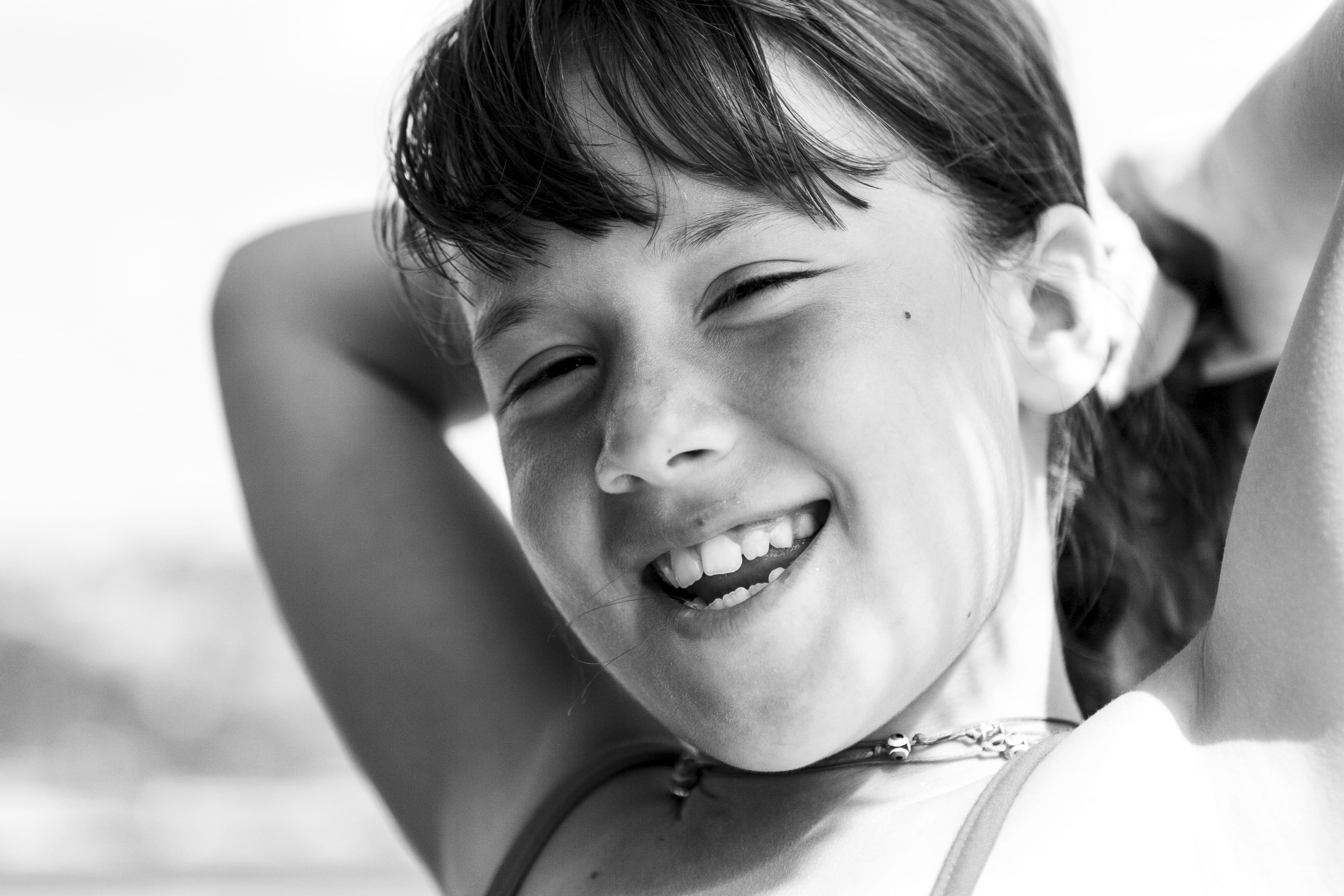people, positive emotion, happiness, teeth, girl, headshot, females, front view, summer, outdoors, smiling, childhood, lifestyles, hulki okan tabak, one person, HD Wallpaper