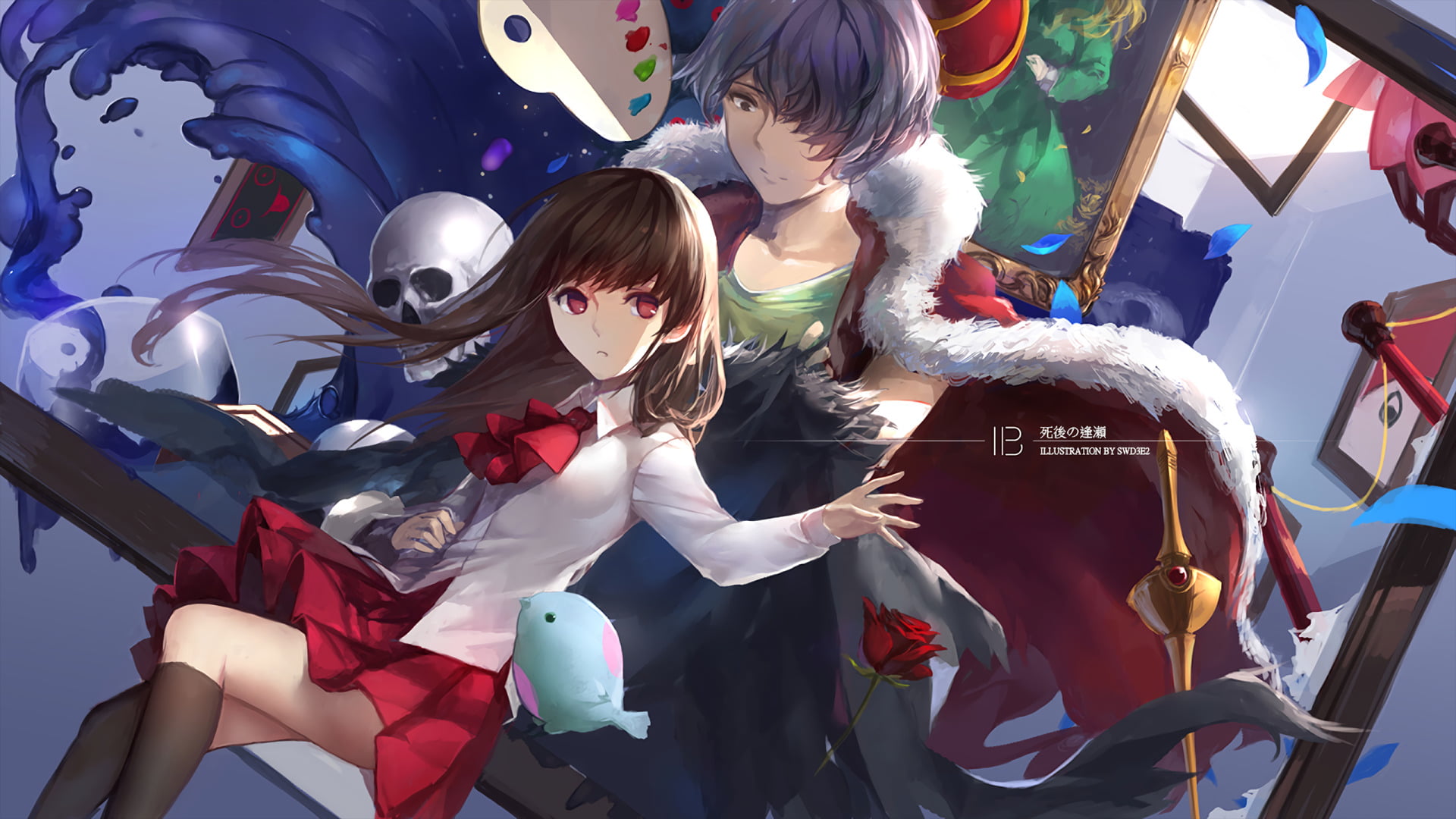 girls, adult, leisure activity, representation, females, Ib, women, bonding, Ib (Character), childhood, costume, Video Game, people, lifestyles, day, outdoors, HD Wallpaper