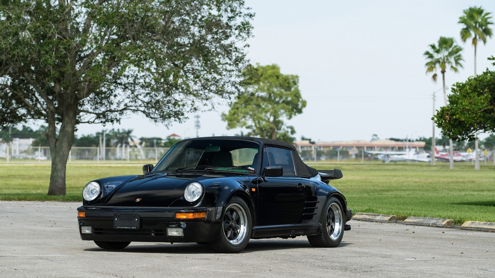 cabriolet, cars, 720P, porsche, black, 930, turbo, 1989, HD Wallpaper