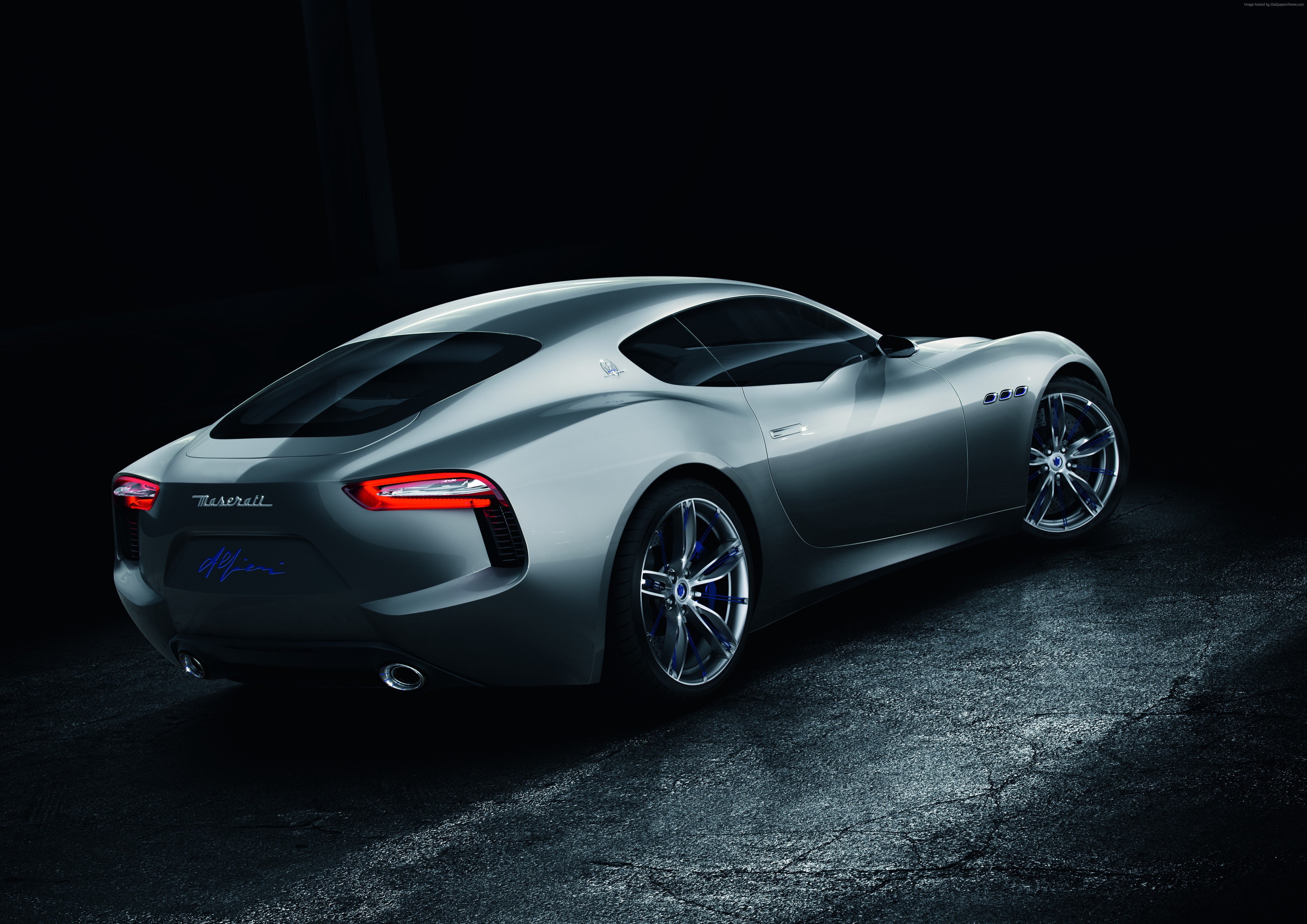 sports car, Maserati Alfieri, supercar, concept, luxury cars, Frankfurt 2015, 4K, side, Maserati, 2015 Detroit Auto Show, speed, NAAS, HD Wallpaper