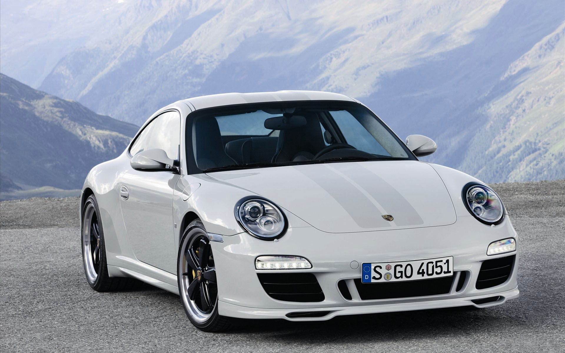 door, cars, 2010, white, classic, 1080P, coupe, porsche, sport, HD Wallpaper