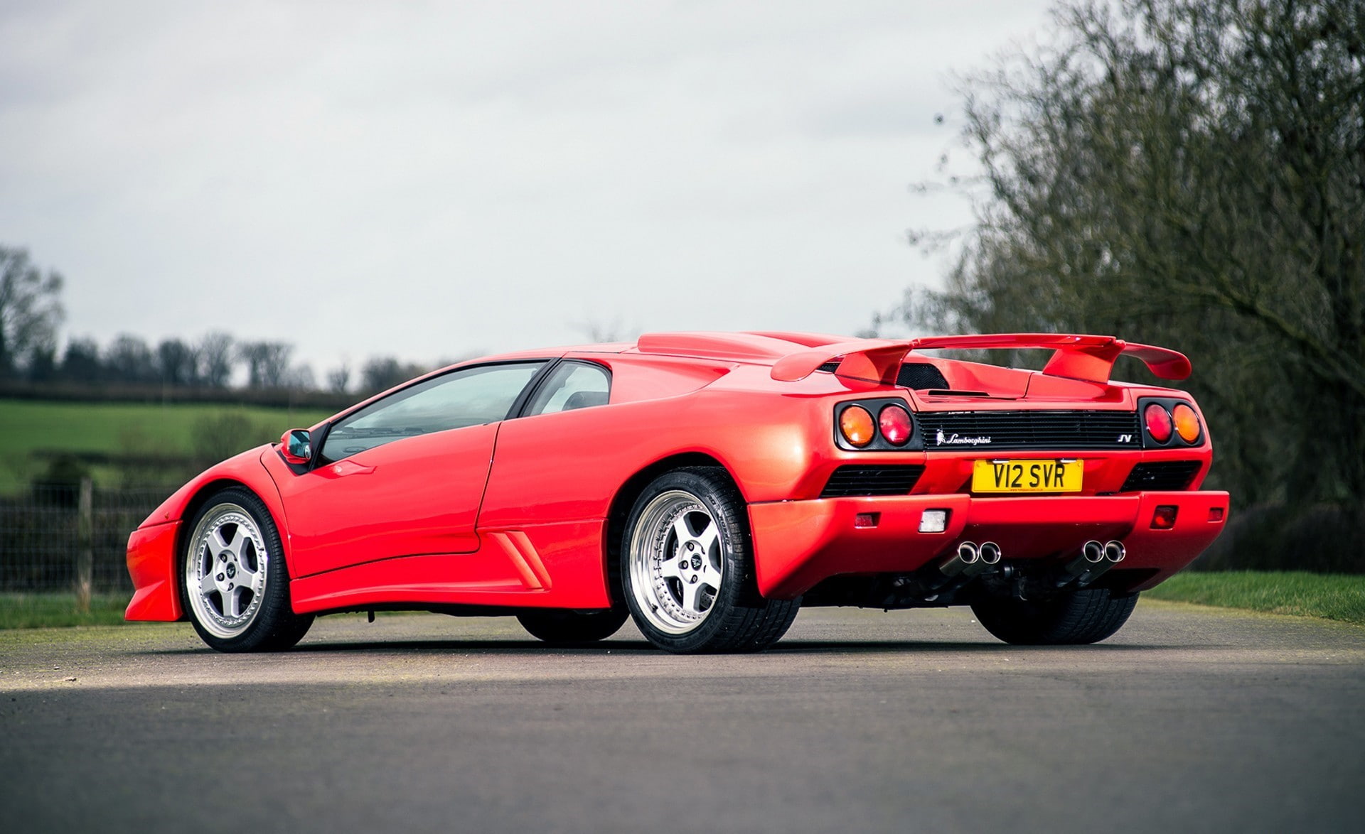 Red Cars, Lamborghini Diablo Sv, Lamborghini, car, 1080P, vehicle, HD Wallpaper