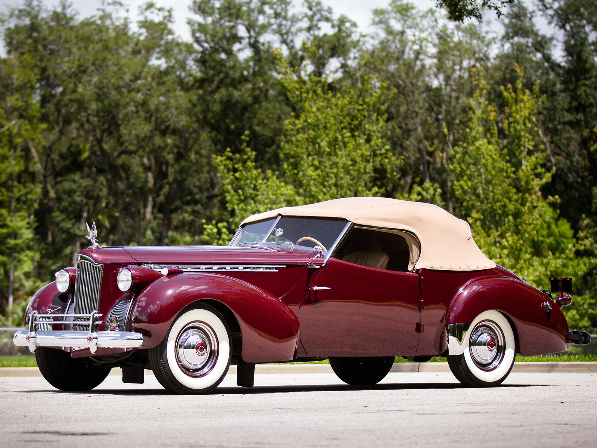 packard, super, 1080P, luxury, convertible, victoria, 180, retro, 1941, HD Wallpaper