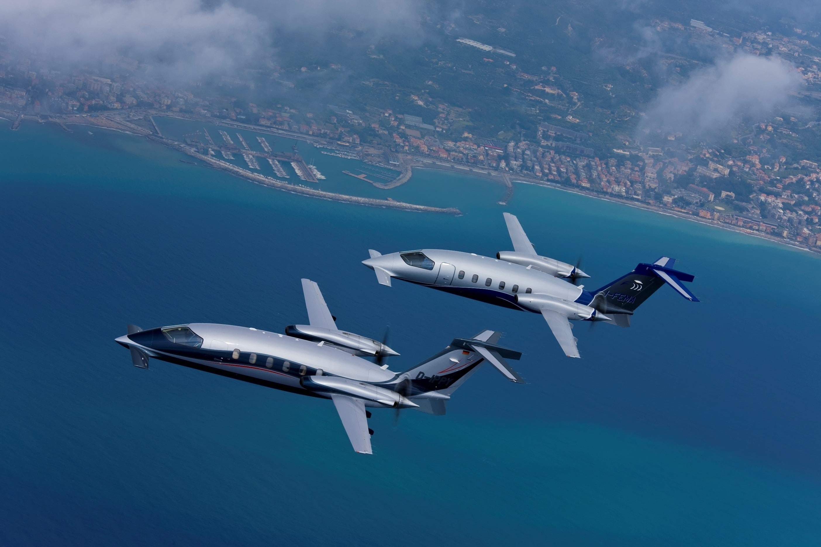 2K, transportation, military, plane, sky, air force, day, no people, Piaggio p-180 avanti ii, on the move, water, fighter plane, Business jet, airplane, HD Wallpaper