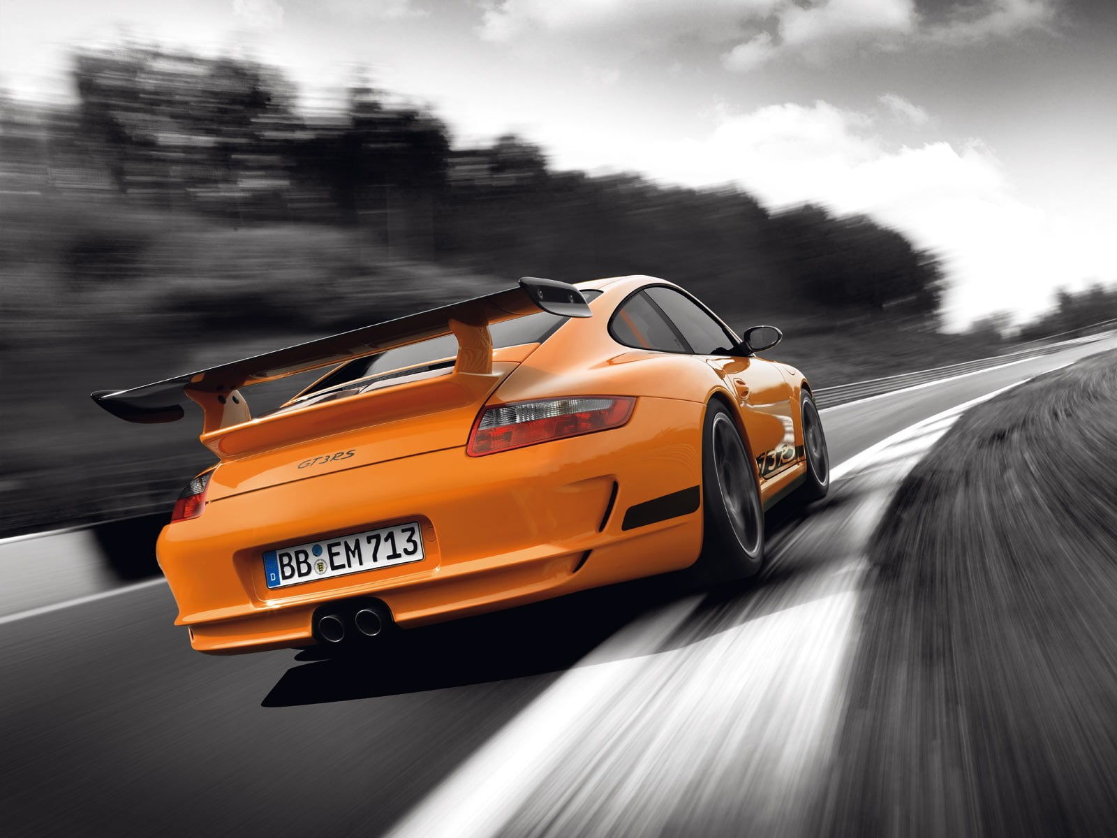 outdoors, sport, nature, sports race, yellow taxi, motion, motor vehicle, motor racing track, vehicle car porsche motion blur rear view porsche gt3rs orange cars selective coloring porsche 911 gt3 rs, HD Wallpaper