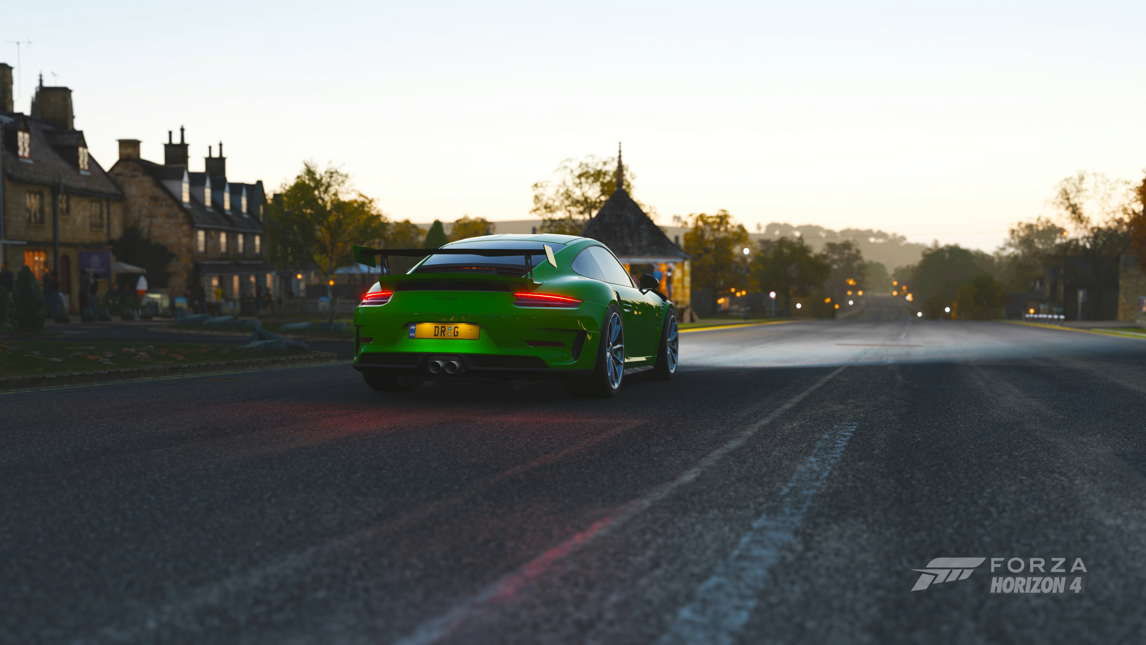 video game art, Forza Horizon 4, car, Porsche, 4K, Porsche 911 GT3 RS, HD Wallpaper