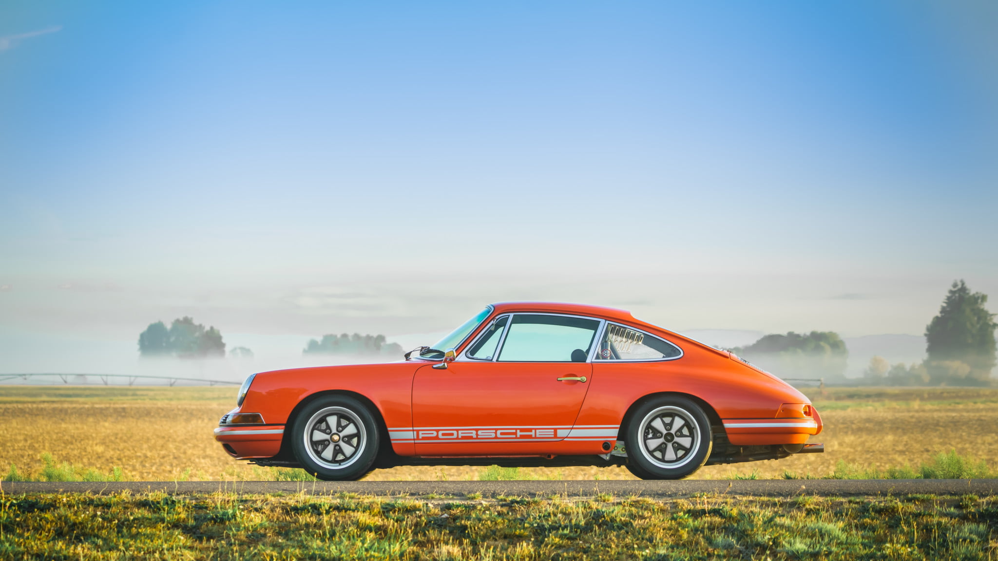 Coupé, Tuning, Porsche 912, Old Car, Orange Car, 1080P, Porsche, Car, Sport Car, HD Wallpaper
