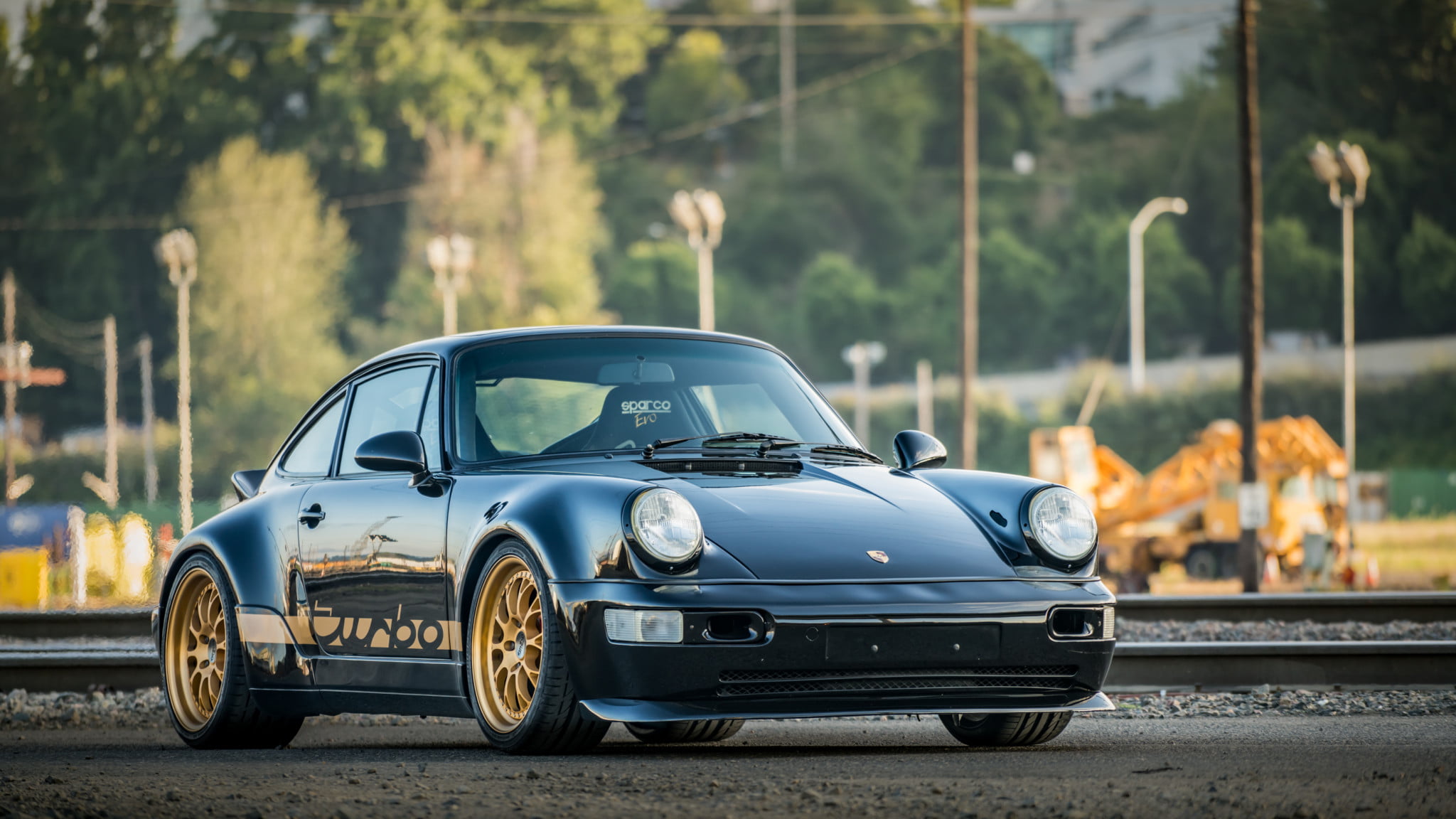 Coupé, Porsche, Sport Car, 1080P, Black Car, Car, Old Car, Porsche 964 Turbo, HD Wallpaper