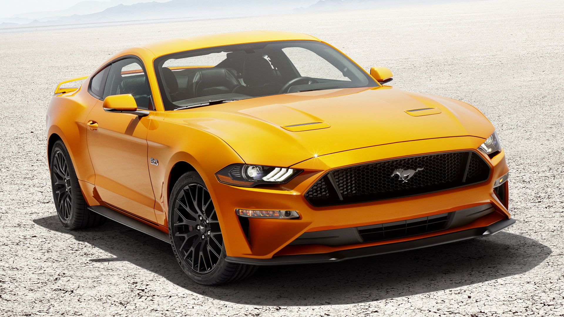 Ford, Coupé, Ford Mustang GT, Car, Muscle Car, Yellow Car, 1080P, HD Wallpaper