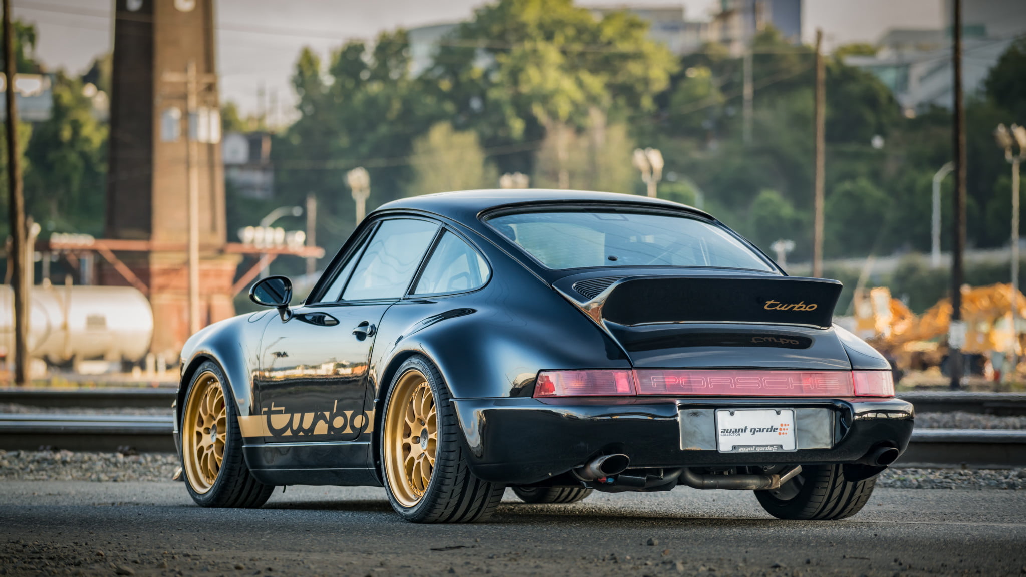 Car, Sport Car, Porsche, Old Car, 1080P, Porsche 964 Turbo, Black Car, Coupé, HD Wallpaper