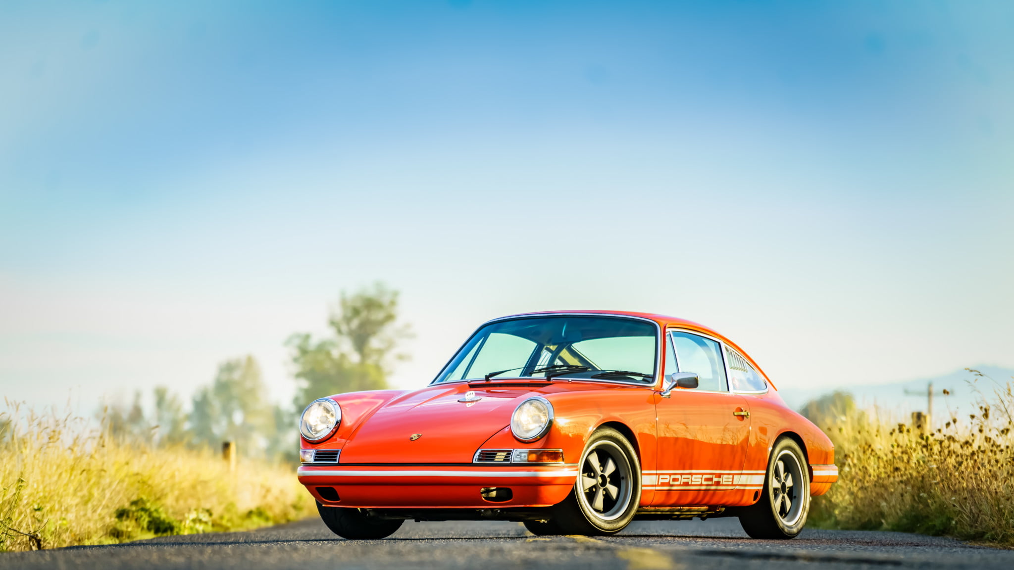 1080P, Tuning, Orange Car, Sport Car, Porsche 912, Old Car, Coupé, Porsche, Car, HD Wallpaper