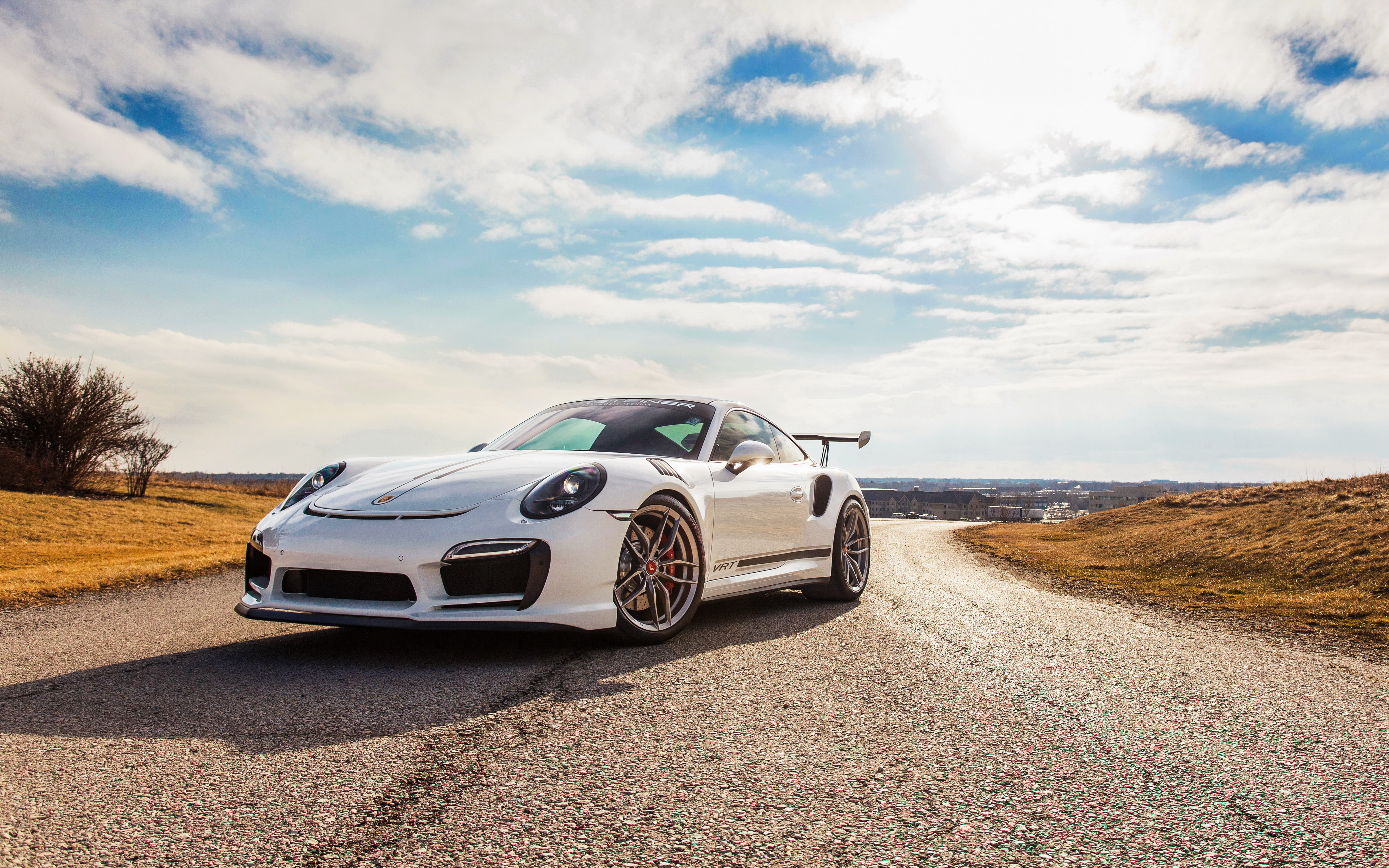 mode of transportation, speed, cloud - sky, retro styled, land Vehicle, looking At View, luxury, car, competition, shiny, vorsteiner, travel, nature, porsche, HD Wallpaper