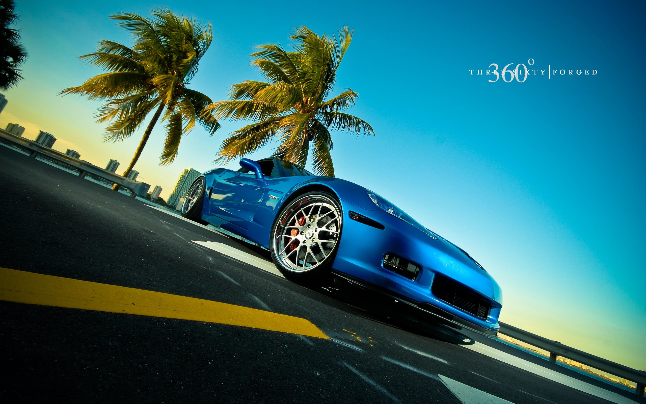 jetstream, z, blue, car, sports, corvette, chevrolet, cars, 2K, HD Wallpaper