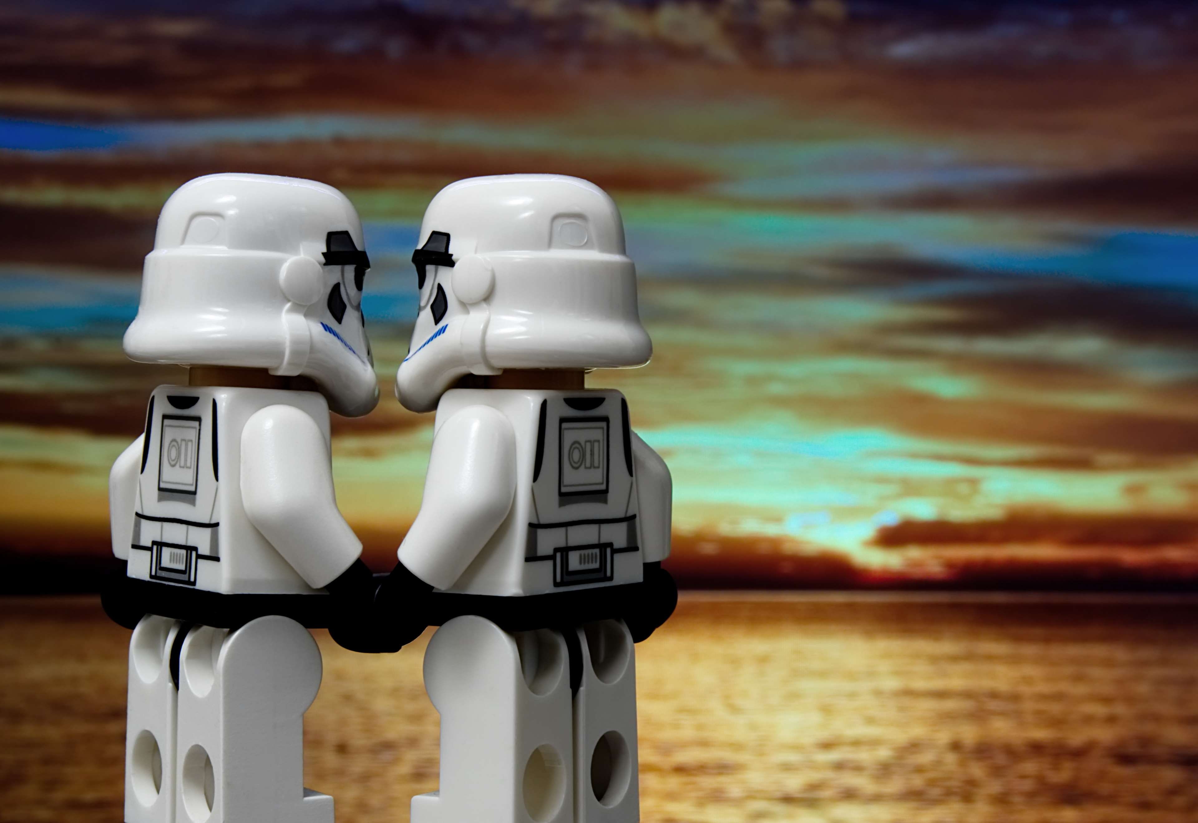sea, engaged, couple, lego, love, water, tranquil scene, black, dating, gay, no people, helmet, outdoors, homosexual, focus on foreground, armour, empire, HD Wallpaper