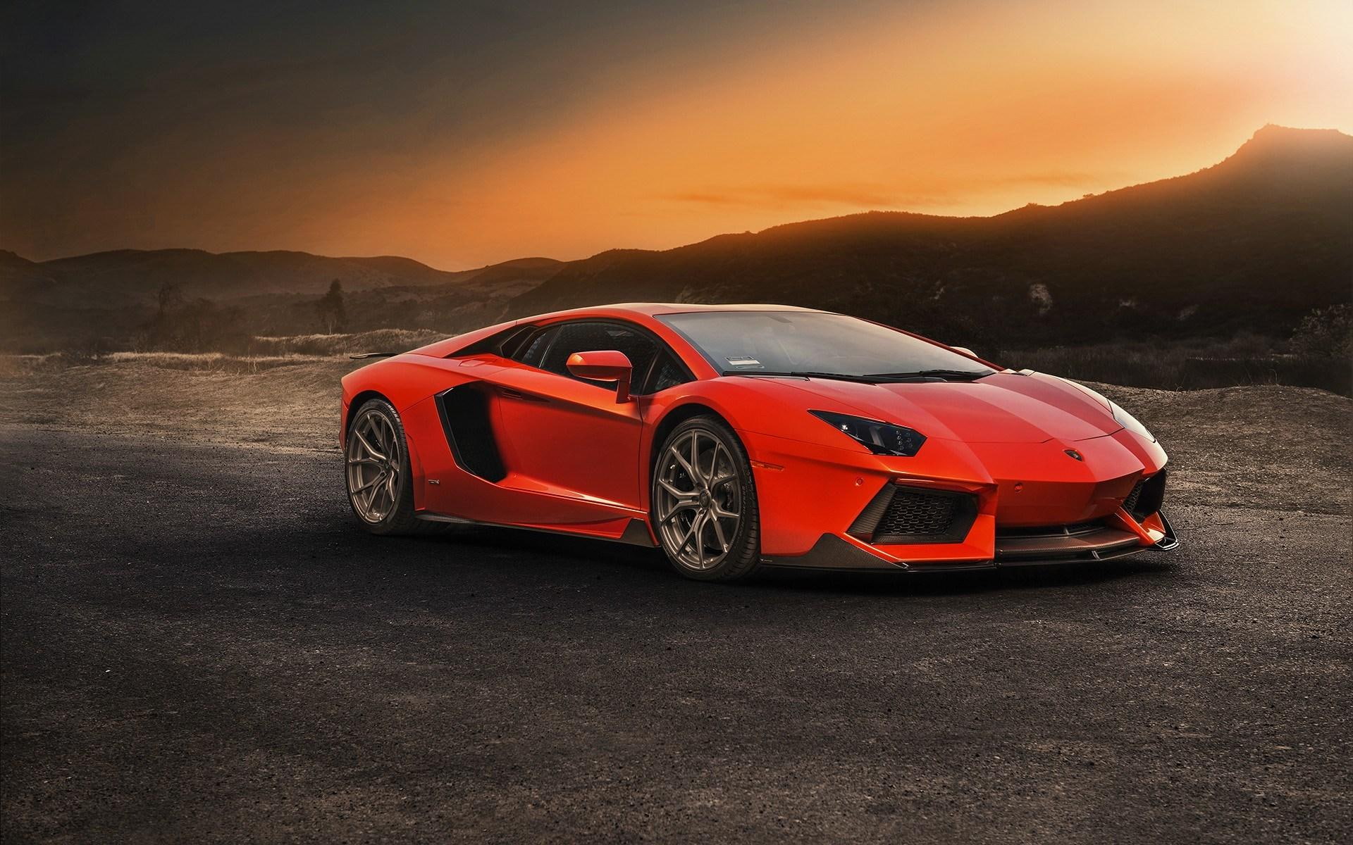 car, orange, 1080P, lamborghini, lp, lp-740, aventador, HD Wallpaper