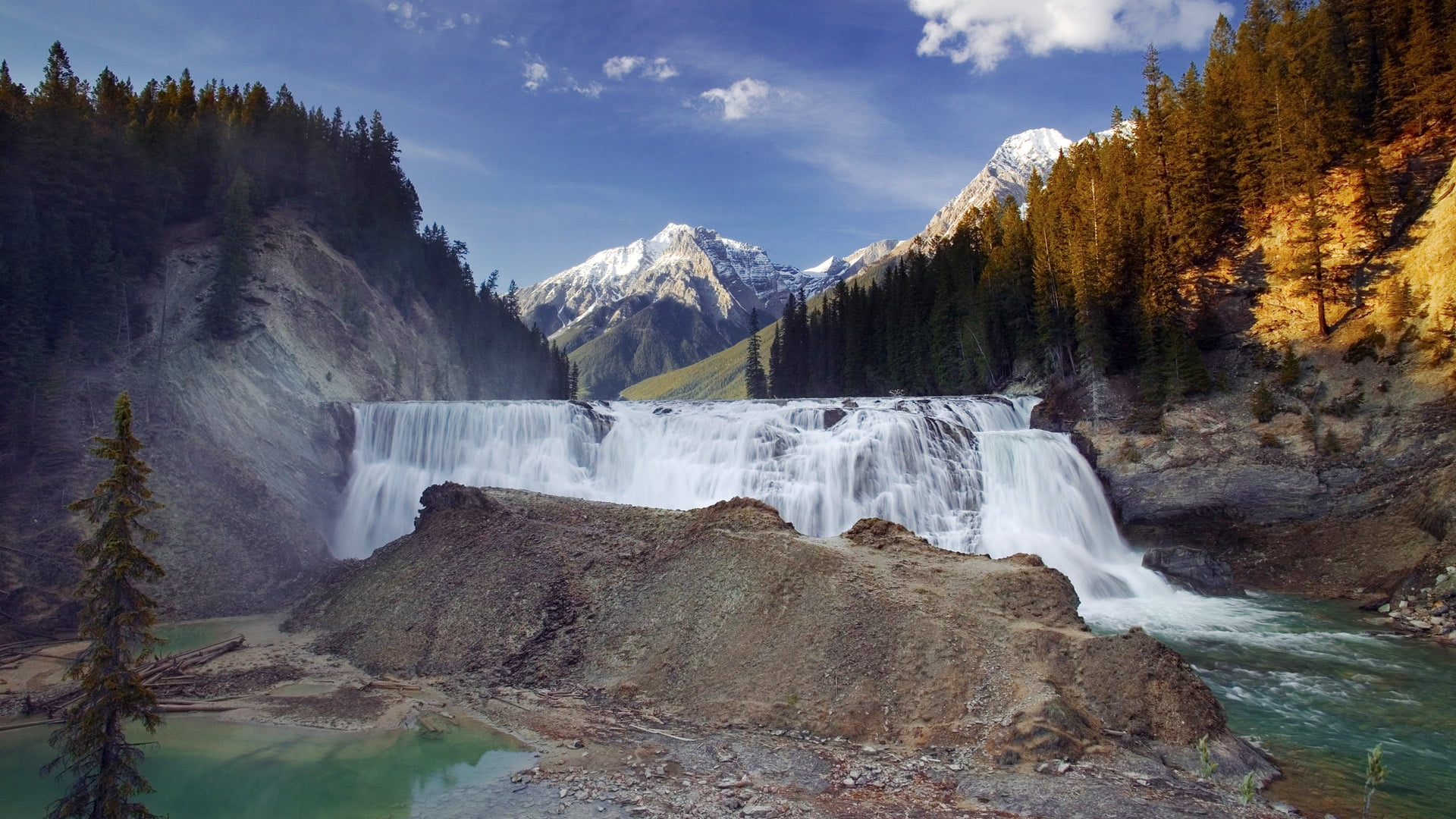 famous Place, environment, sky, river, falling, plant, scenics, nature, outdoors, flowing water, travel, waterfall, lake, beauty In Nature, cloud - sky, HD Wallpaper