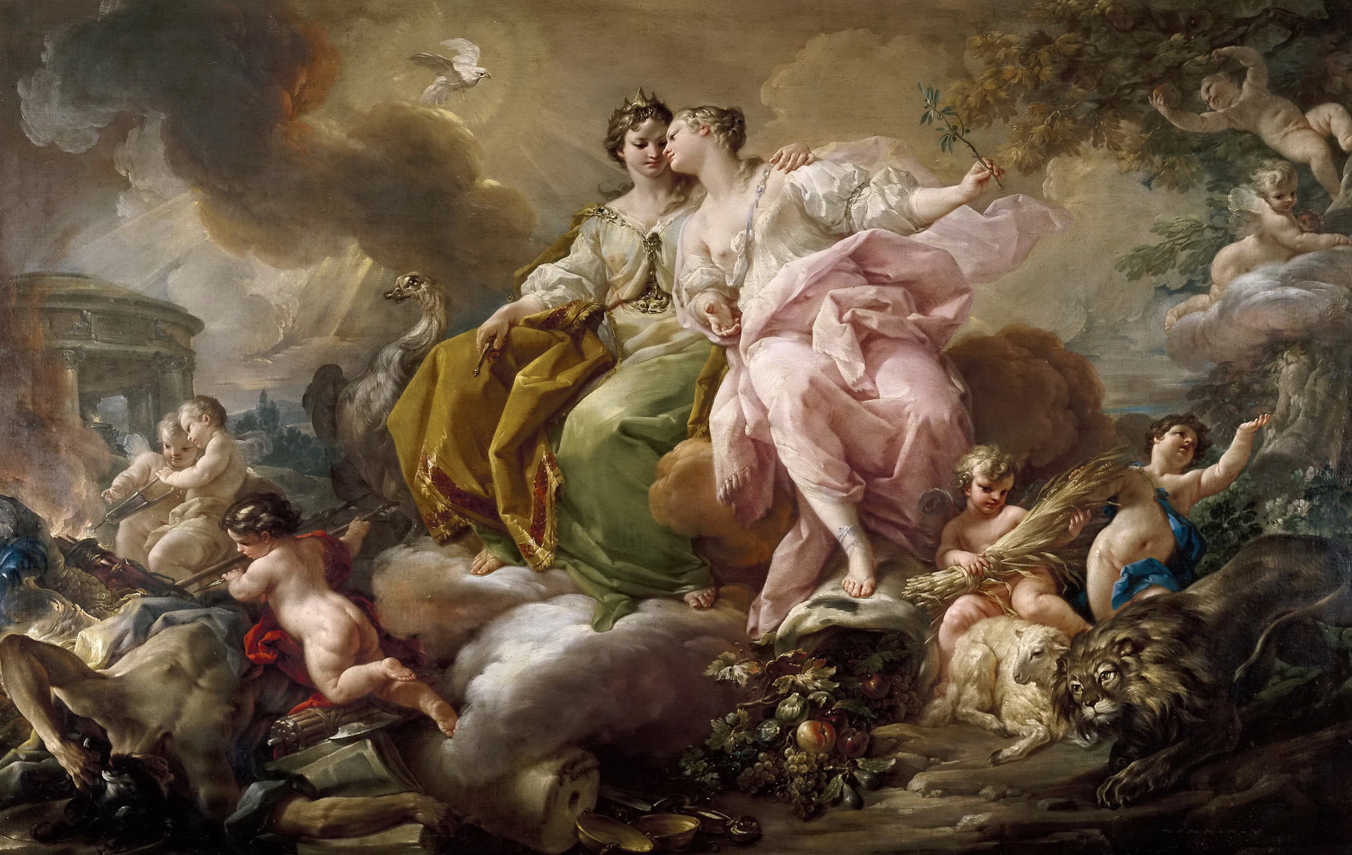Peace and Order, picture, Corrado Dzhakvinto, mythology, 1080P, HD Wallpaper