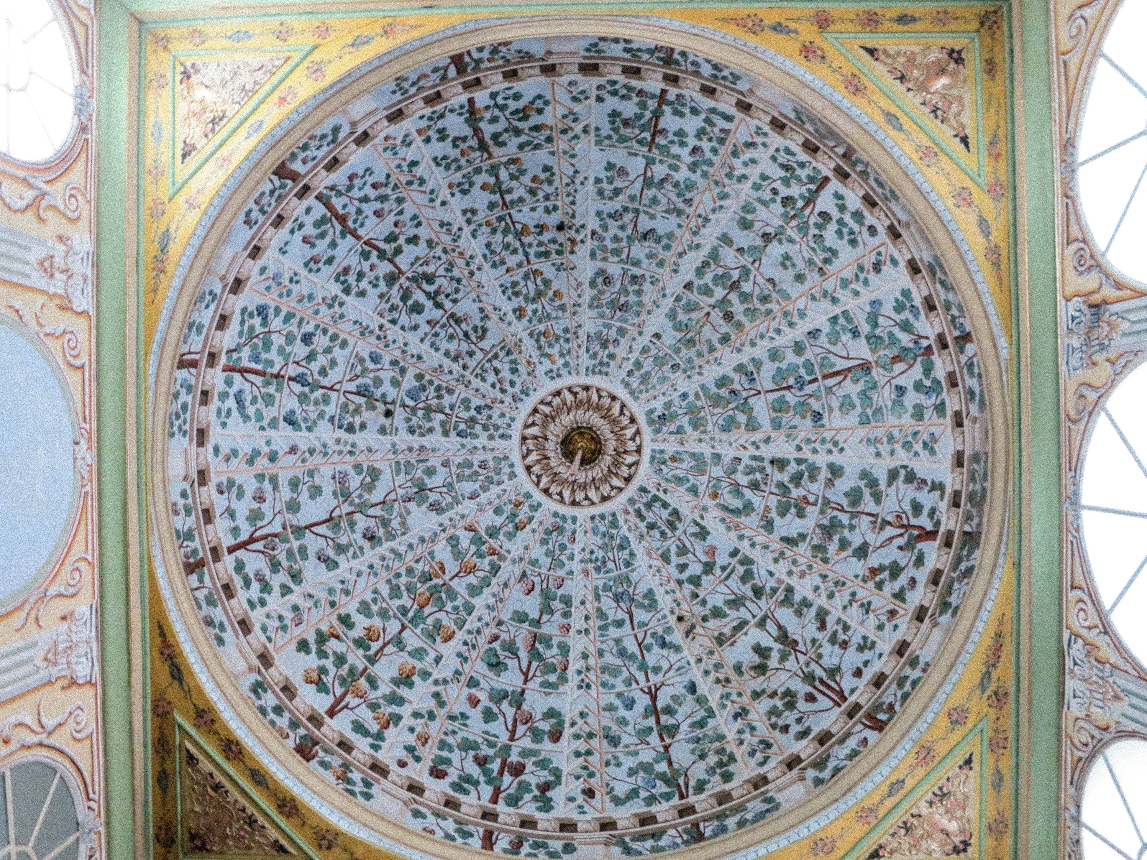 cupola, belief, ceiling, ornate, design, geometric shape, architecture and art, harem, dome, day, shape, pattern, spirituality, 4K, circle, building exterior, HD Wallpaper