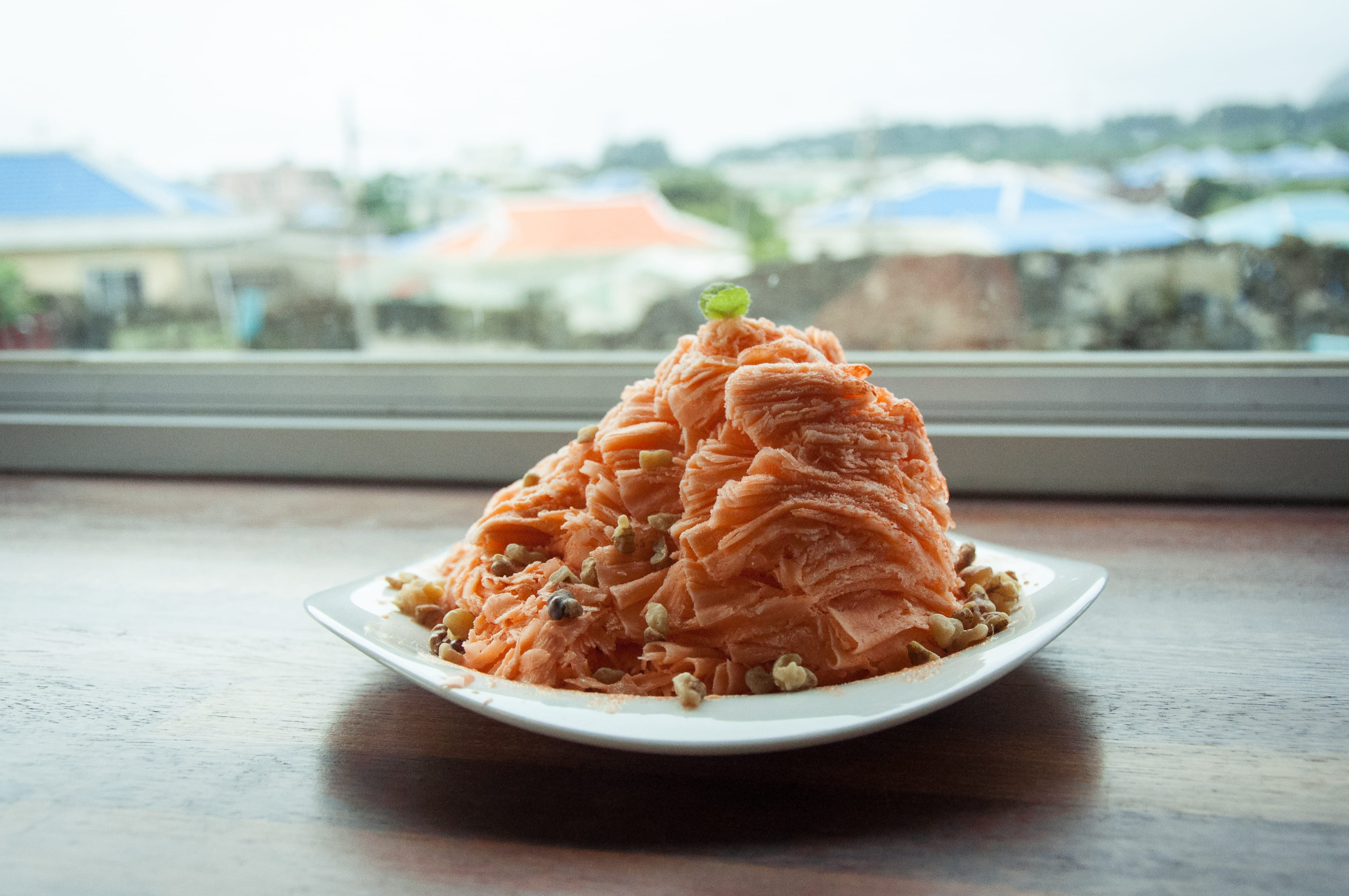 still life, plate, temptation, table, no people, 2K, shaved ice, glass - material, carrot, food and drink, focus on foreground, freshness, south korea, HD Wallpaper