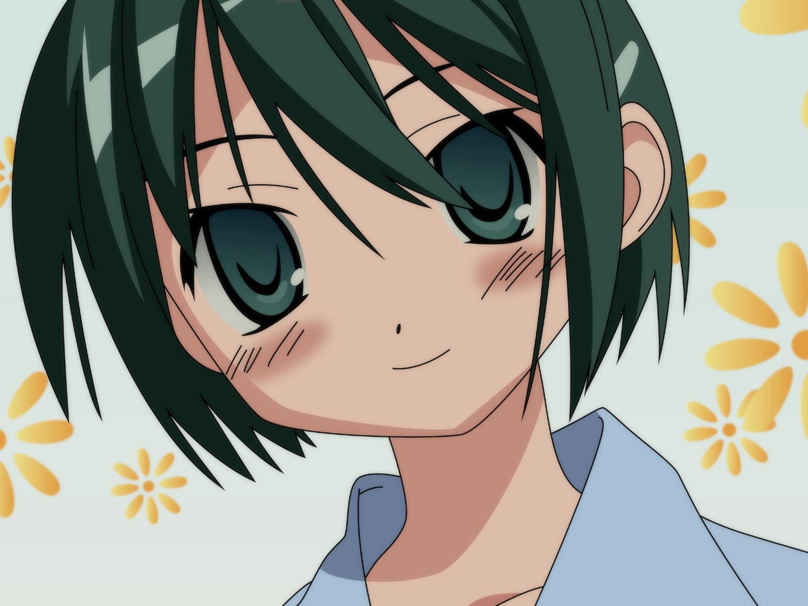 shirt, pattern, sawatari izumi, kore ga watashi no goshujin-sama, 720P, girl, character, creativity, human face, one person, human representation, blue, HD Wallpaper
