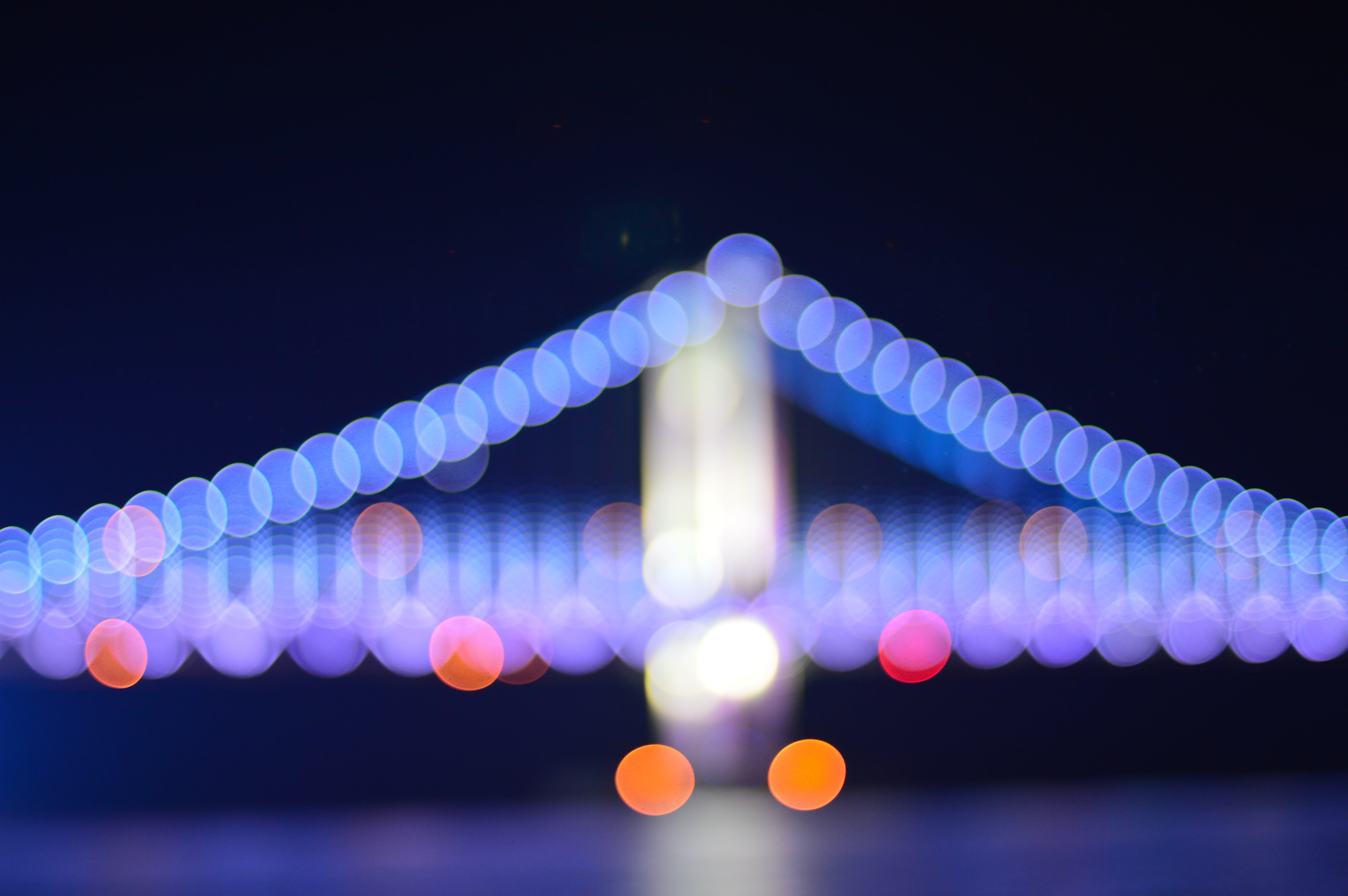 architecture, built structure, bridge, light - natural phenomenon, transportation, night, summer, 5K, night view, light, bridge - man made structure, nightlife, HD Wallpaper