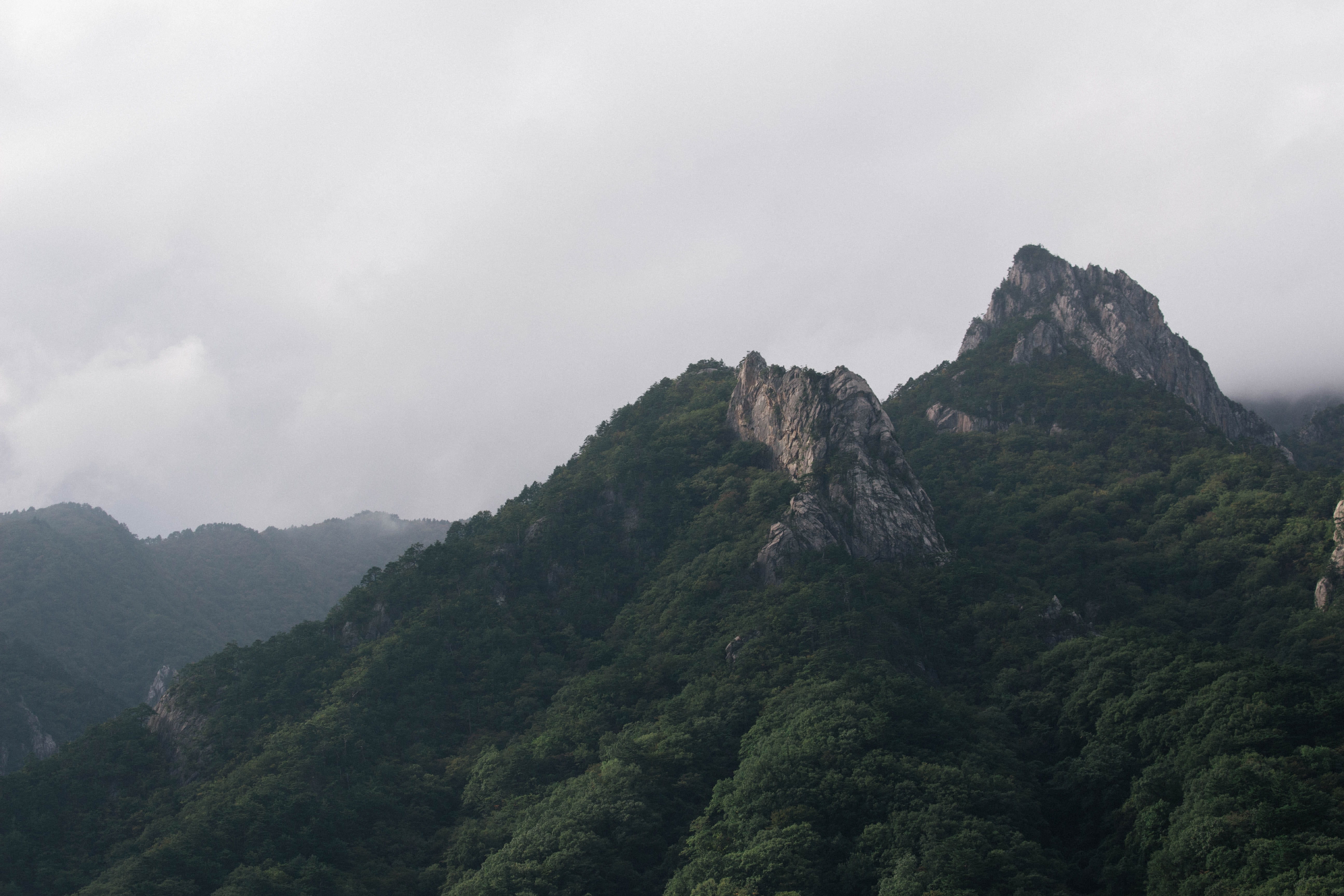 beauty in nature, Seoraksan, south korea, tranquil scene, outdoors, non-urban scene, plant, adventure, seoraksan national park, scenics - nature, mountain range, HD Wallpaper