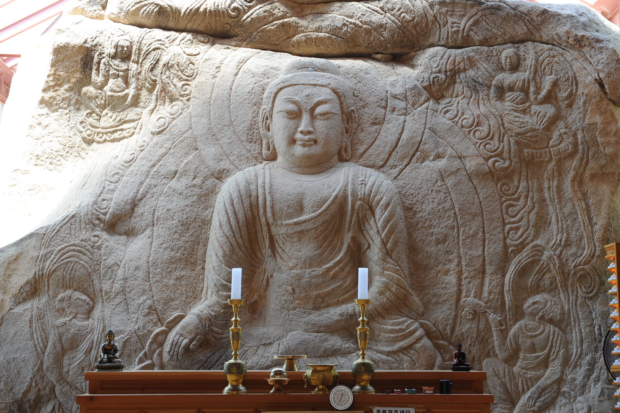 male likeness, craft, architecture, sculpture, republic of korea, day, 1080P, representation, creativity, buddha, daeheungsa, spirituality, place of worship, HD Wallpaper