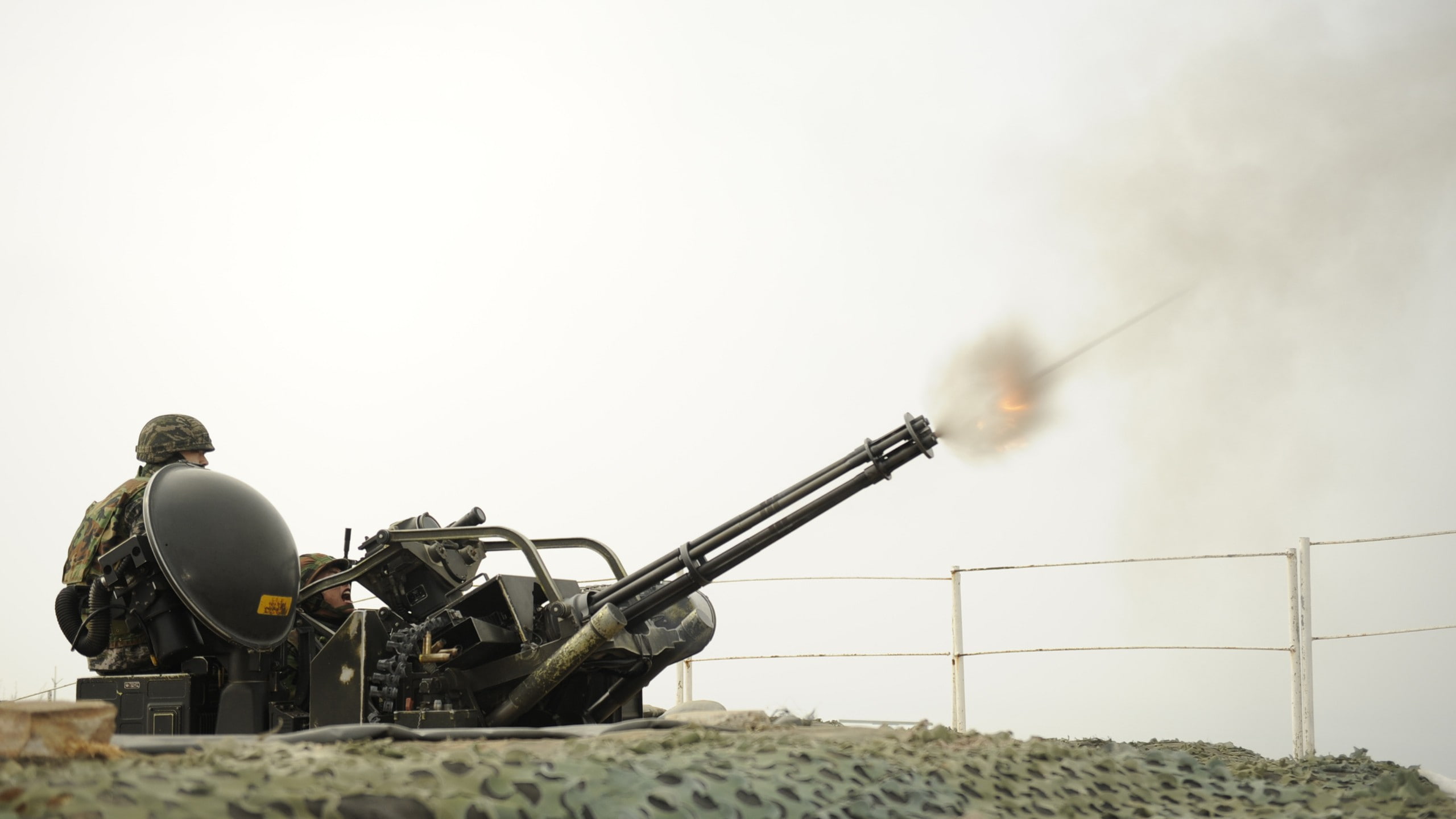 occupation, industry, military, Republic Of Korea Armed Forces, machinery, safety, clear sky, dust, transportation, fighting, nature, land, security, copy space, HD Wallpaper