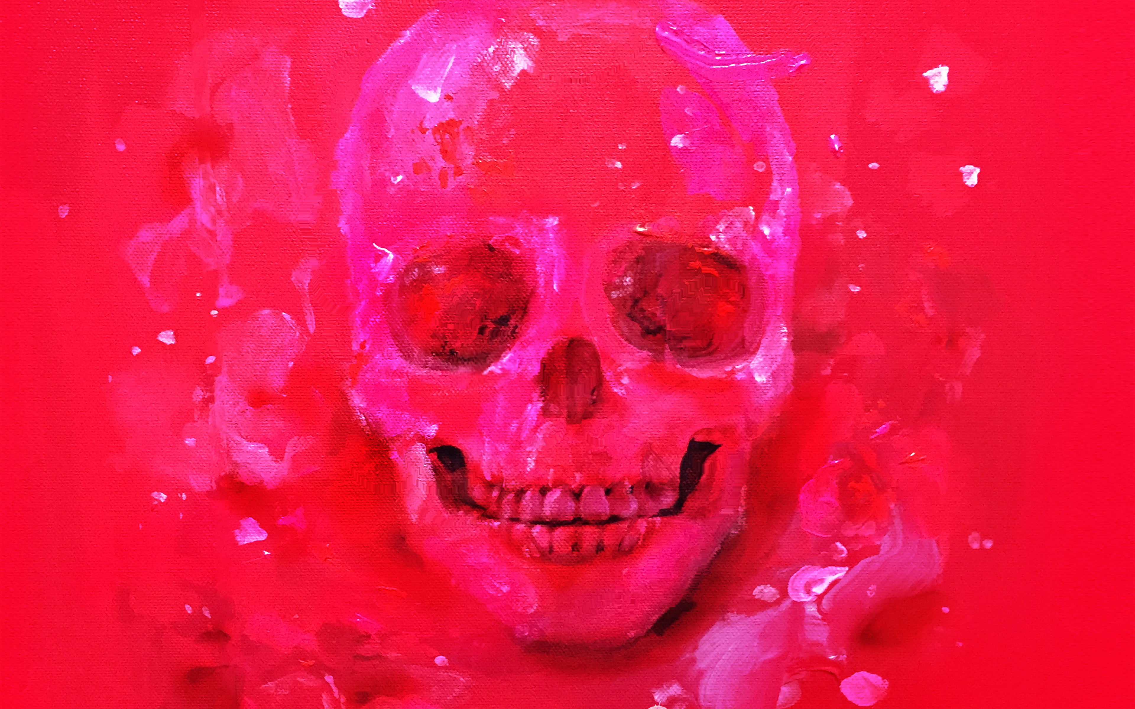 creativity, human face, people, red, representation, close-up, human skull, body part, horror, illustration, spooky, human skeleton, human representation, HD Wallpaper