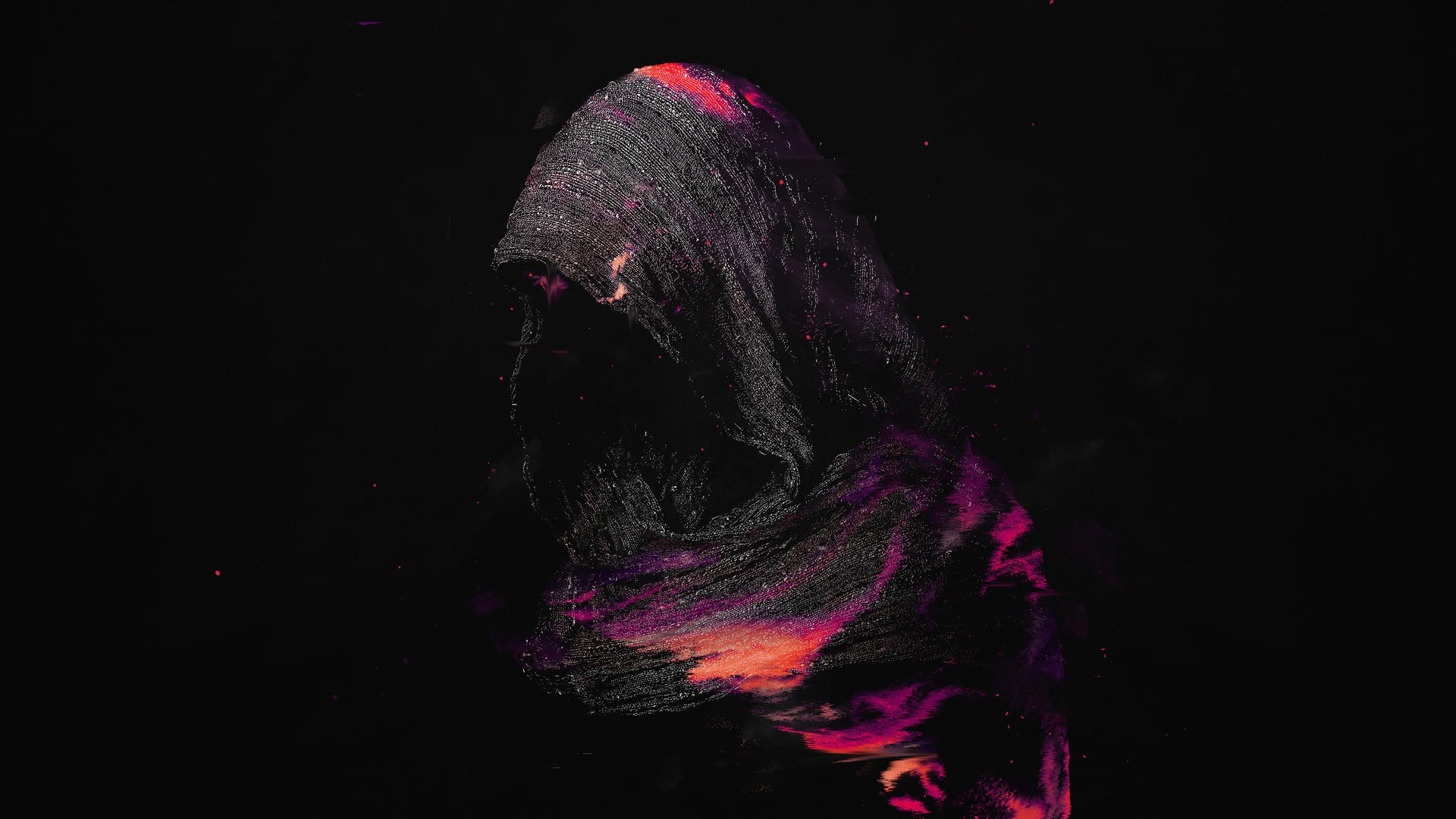 Hood, Background, Art, Hani Jamal, Concept Art, Minimalism, by Hani Jamal, 1080P, Nights in Bloom, Fabric, HD Wallpaper