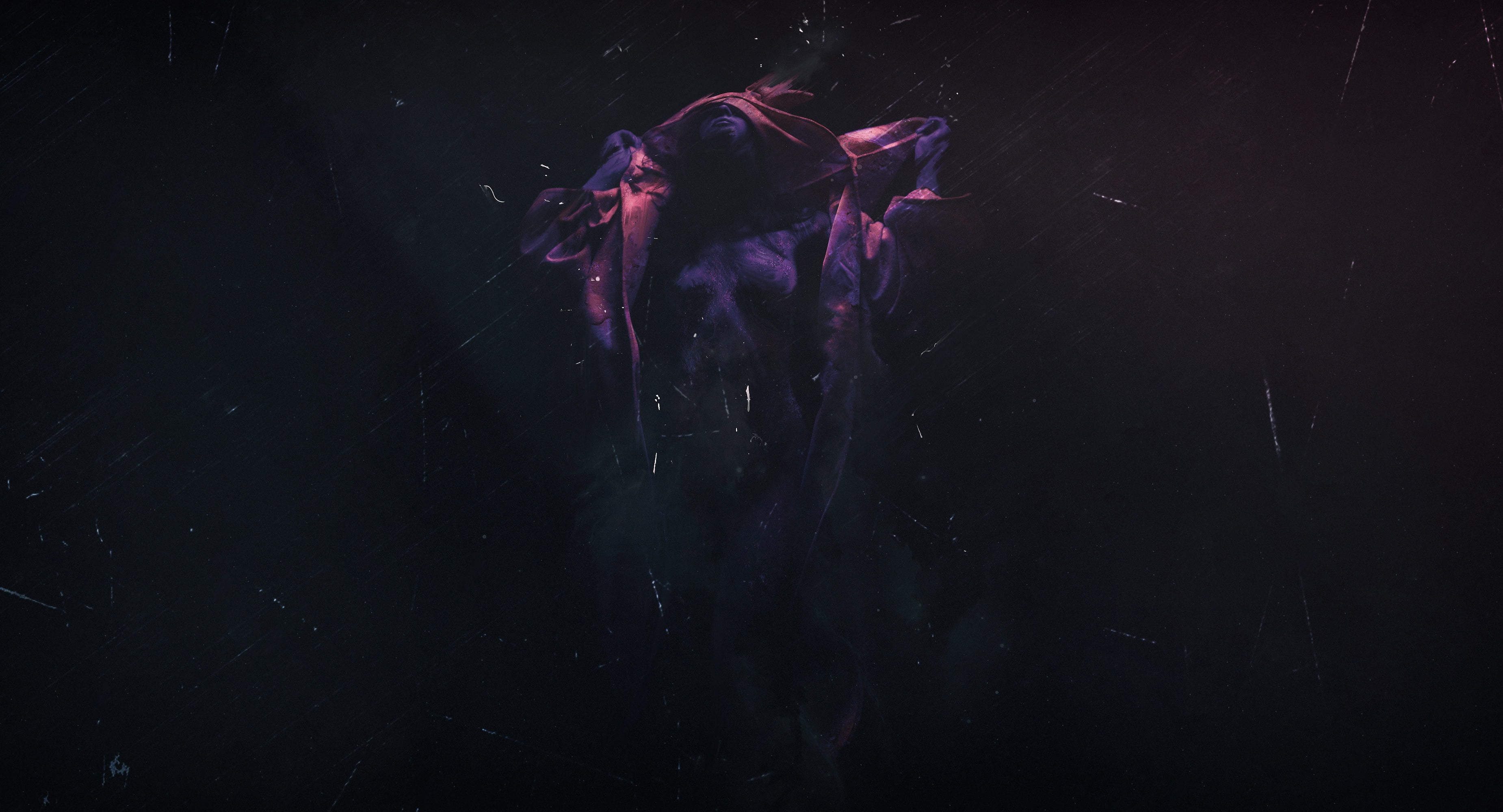 simple background, artwork, digital, scratches, dark, digital art, drawing, 2K, Hani Jamal, HD Wallpaper