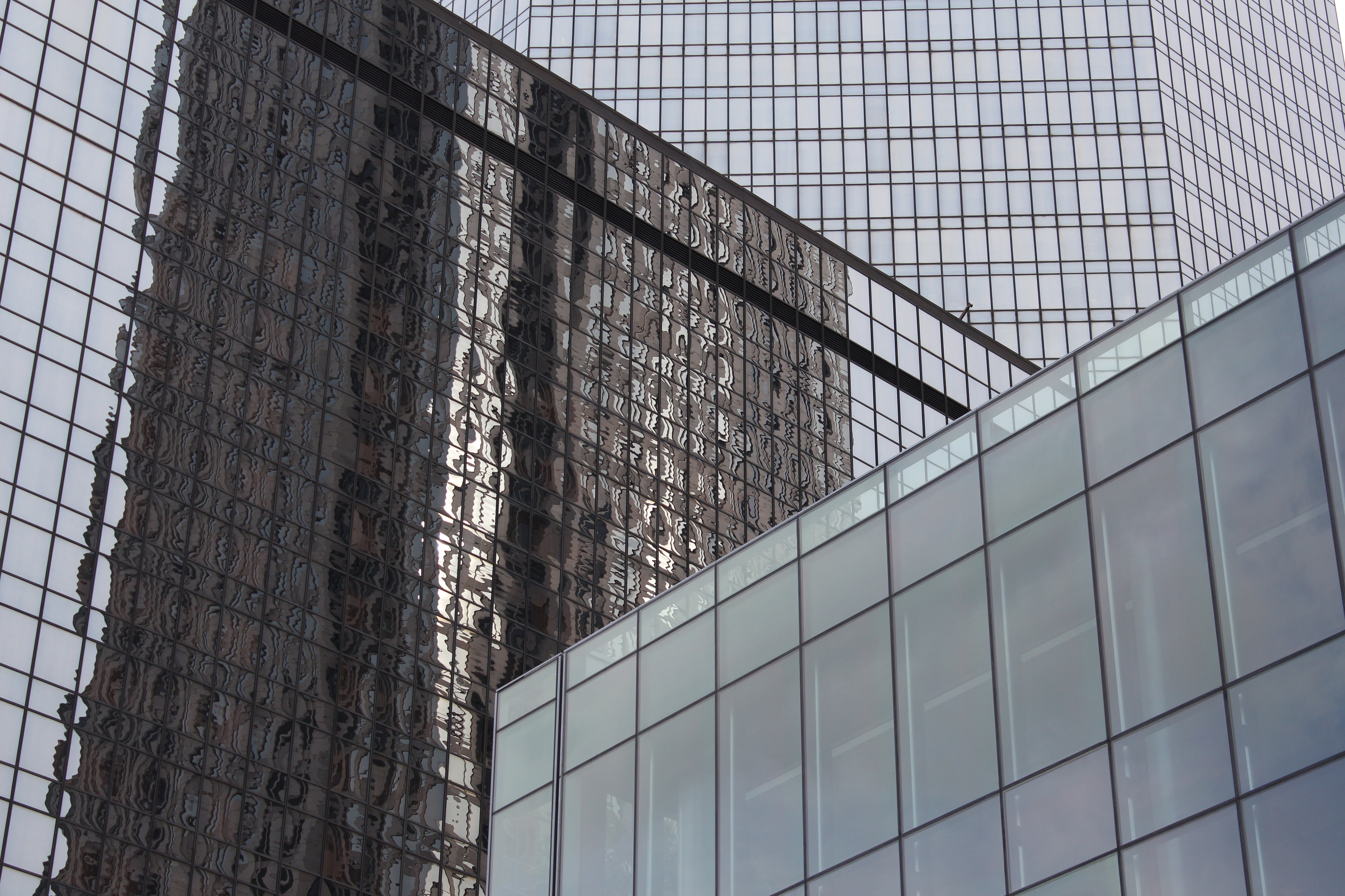 full frame, outdoors, building, day, skyscraper, sky, reflection, architecture, glass - material, no people, reflections, nature, office, 5K, buildings, HD Wallpaper