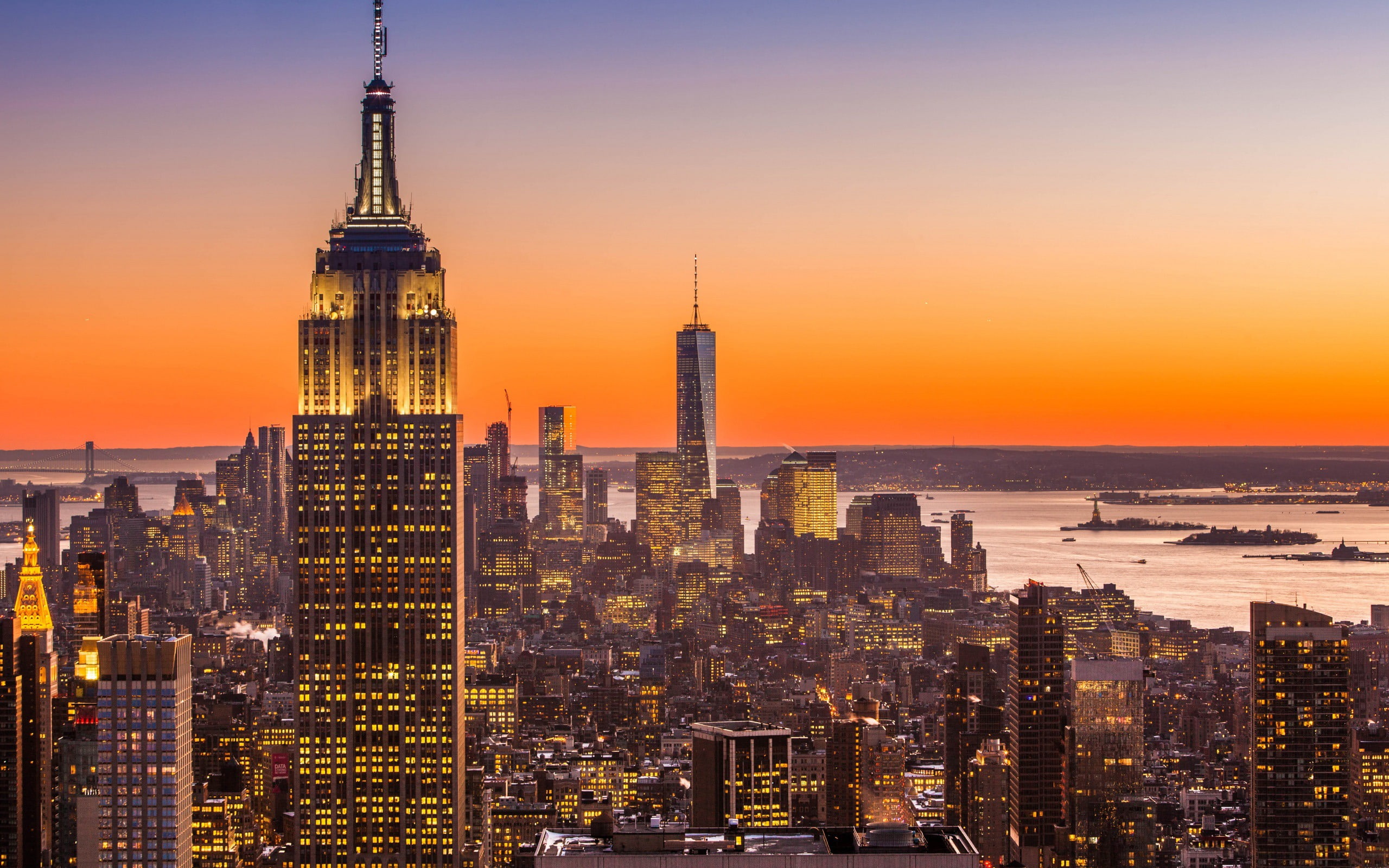 2K, city, urban skyline, travel, outdoors, hd, romantic sky, modern, sky, no people, built structure, tower, nature, cities, empire, landscape, office building exterior, HD Wallpaper