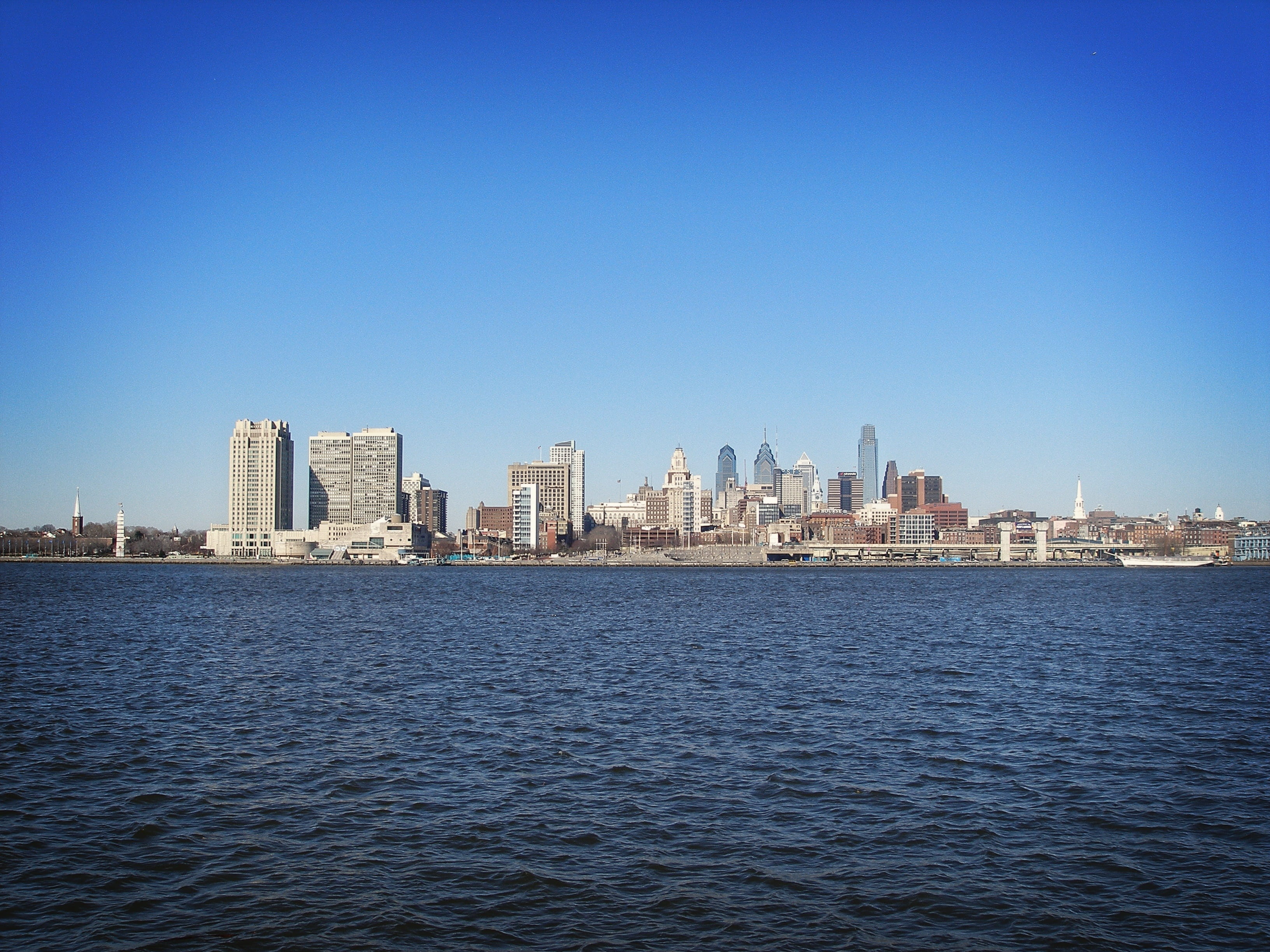 financial district, city, nature, water, travel destinations, New York, architecture, building, sky, America, landscape, cityscape, Background, office building exterior, HD Wallpaper