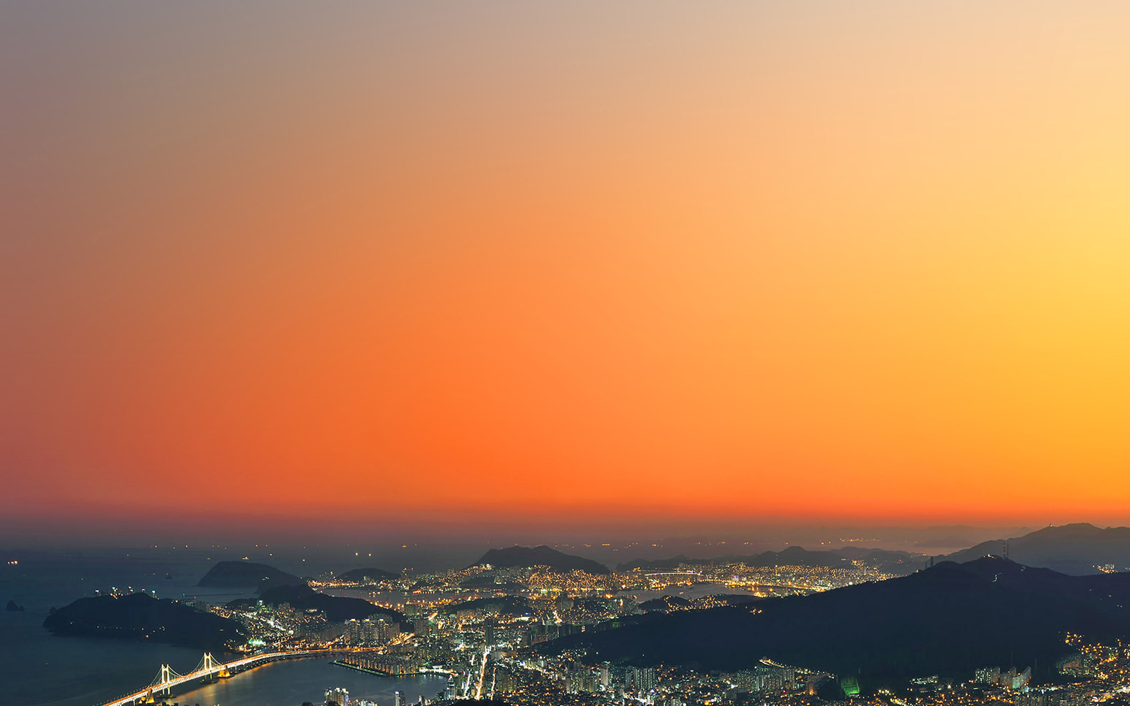 night, city, 4K, busan, HD Wallpaper