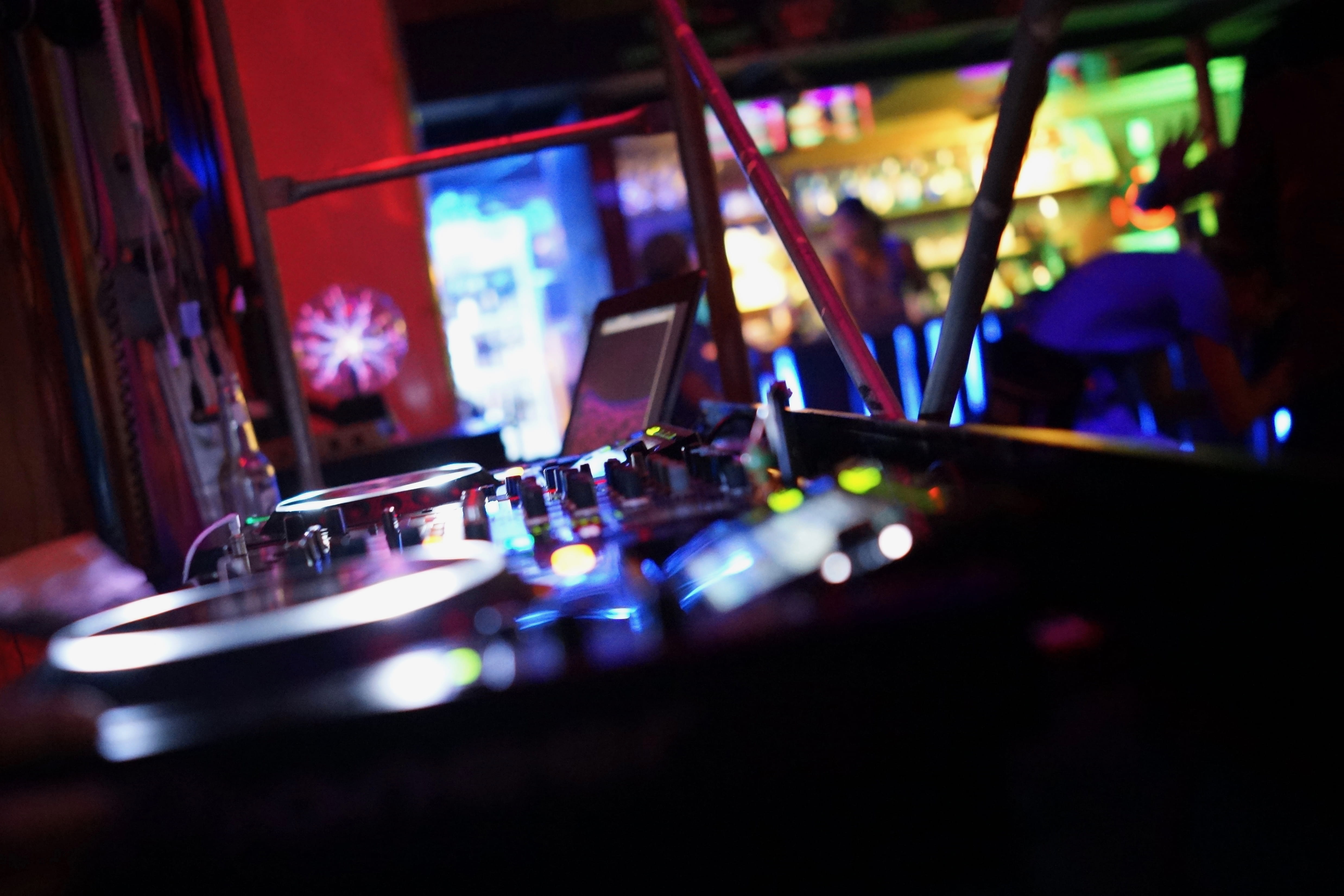 equipment, technology, rock music, dj, control, sound mixer, entertainment club, busan, arts culture and entertainment, music, club, event, illuminated, HD Wallpaper