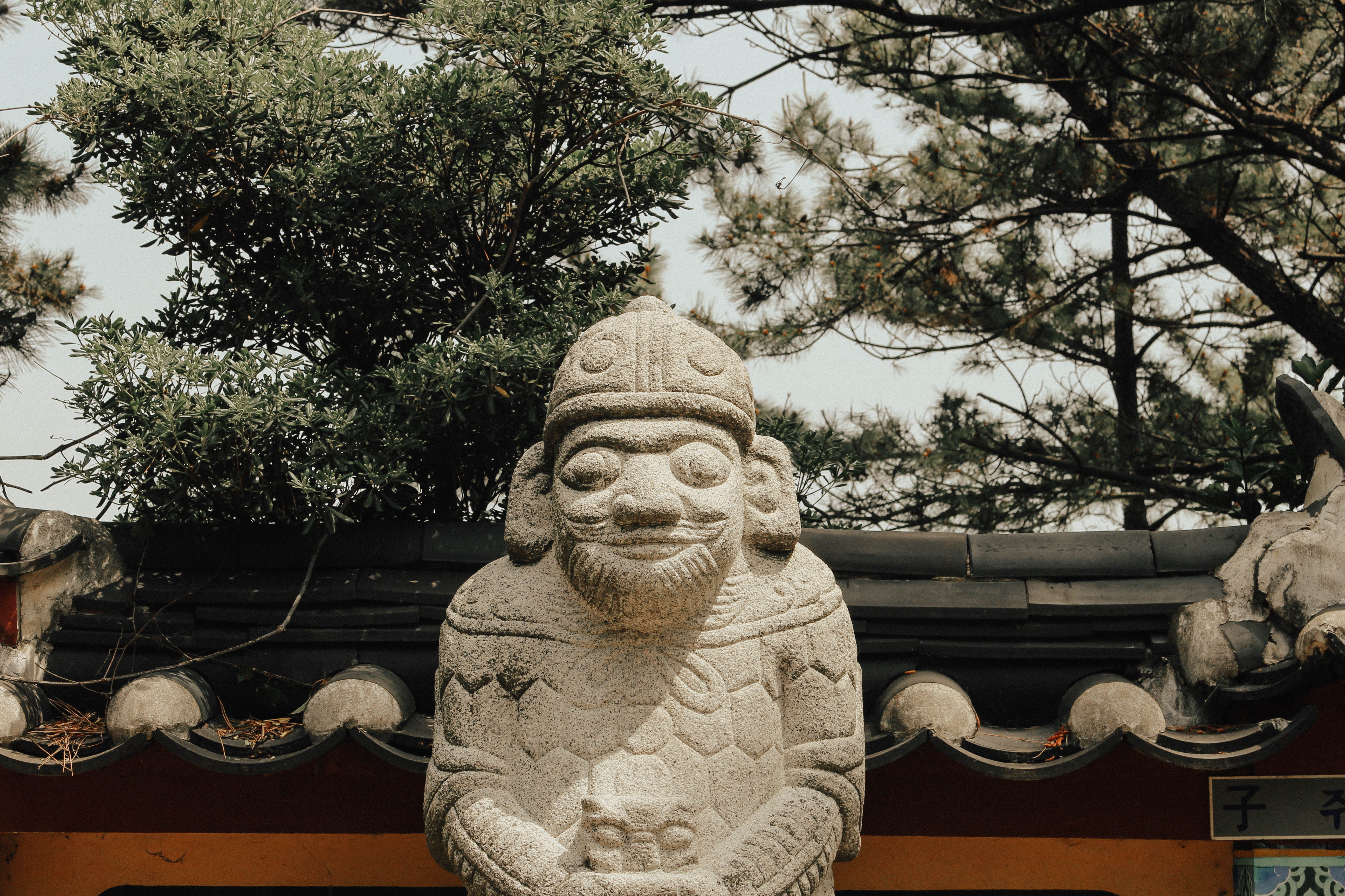 asia, 5K, busan, built structure, day, tourism, craft, tree, statue, nature, old, history, architecture, wanderlust, tourist, plant, south korea, sculpture, HD Wallpaper